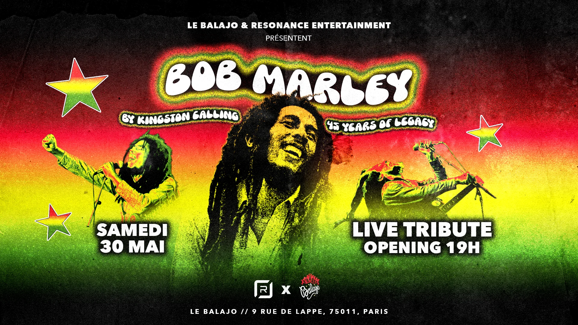 Bob Marley Live Tribute Cover
