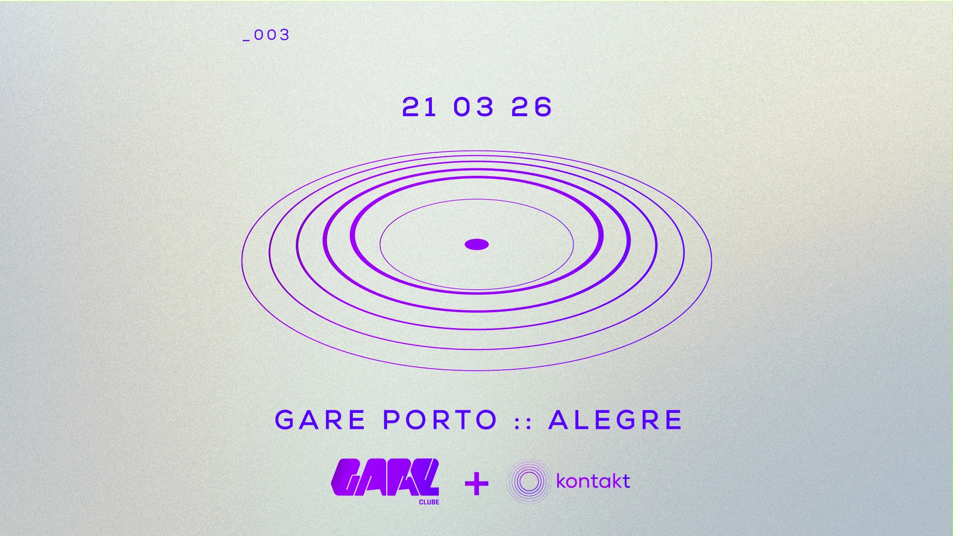 Kontakt 003 - Gare Porto :: Alegre Cover