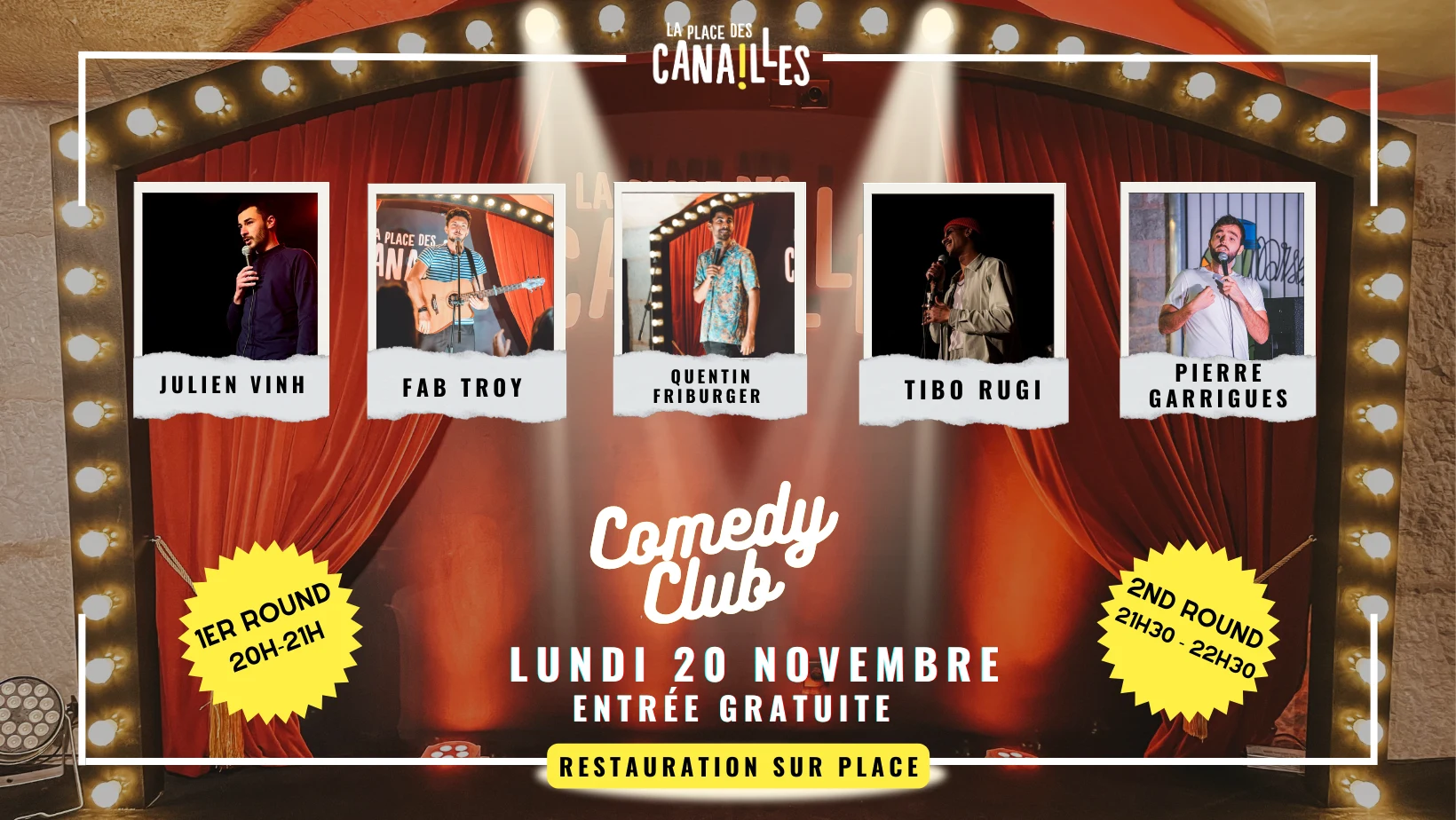 Canailles Comedy Club - Lundi 20 Novembre Cover