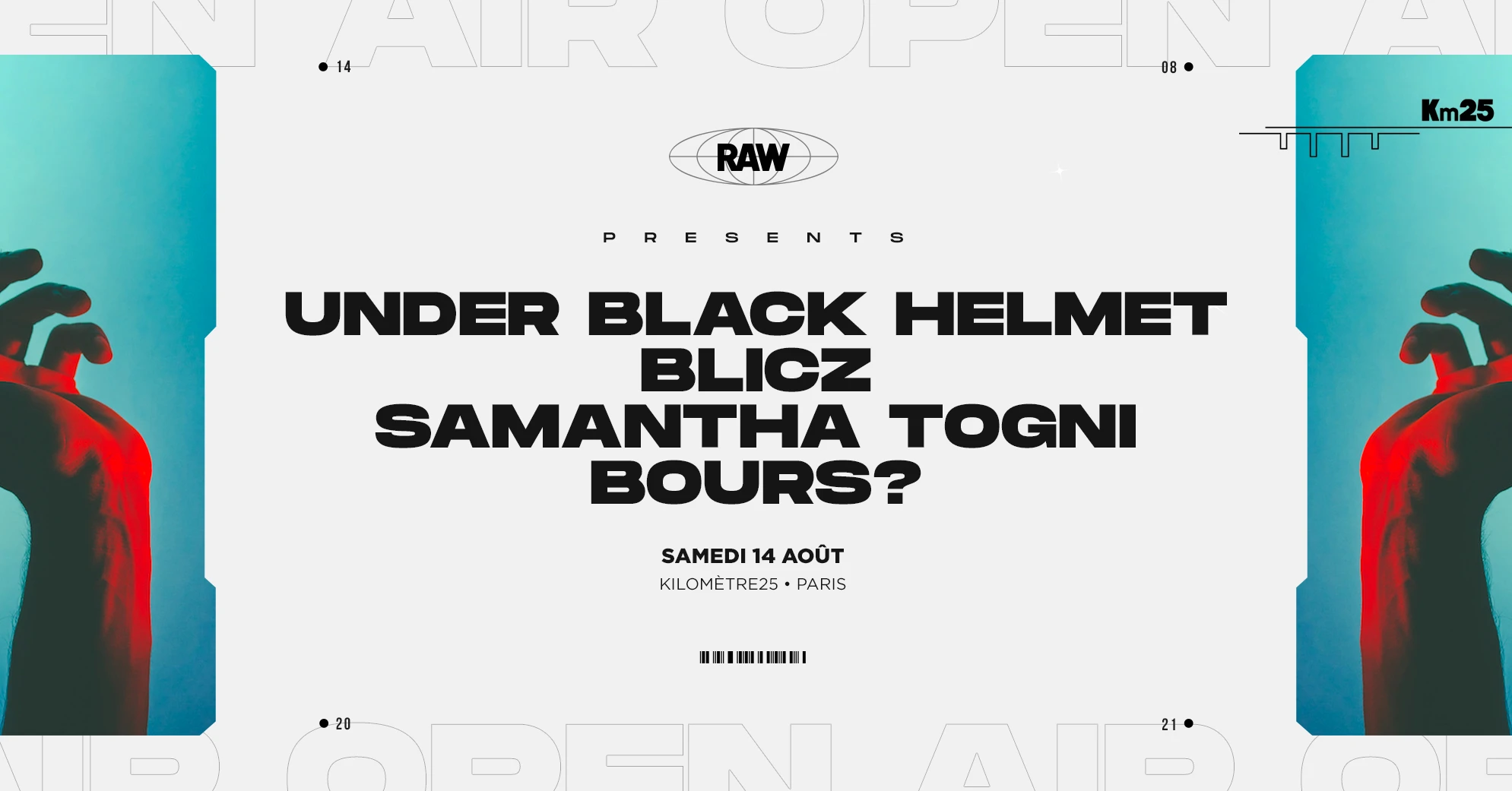 Raw X Kilomètre25: Under Black Helmet, Blicz, Samantha Togni, Bours Cover