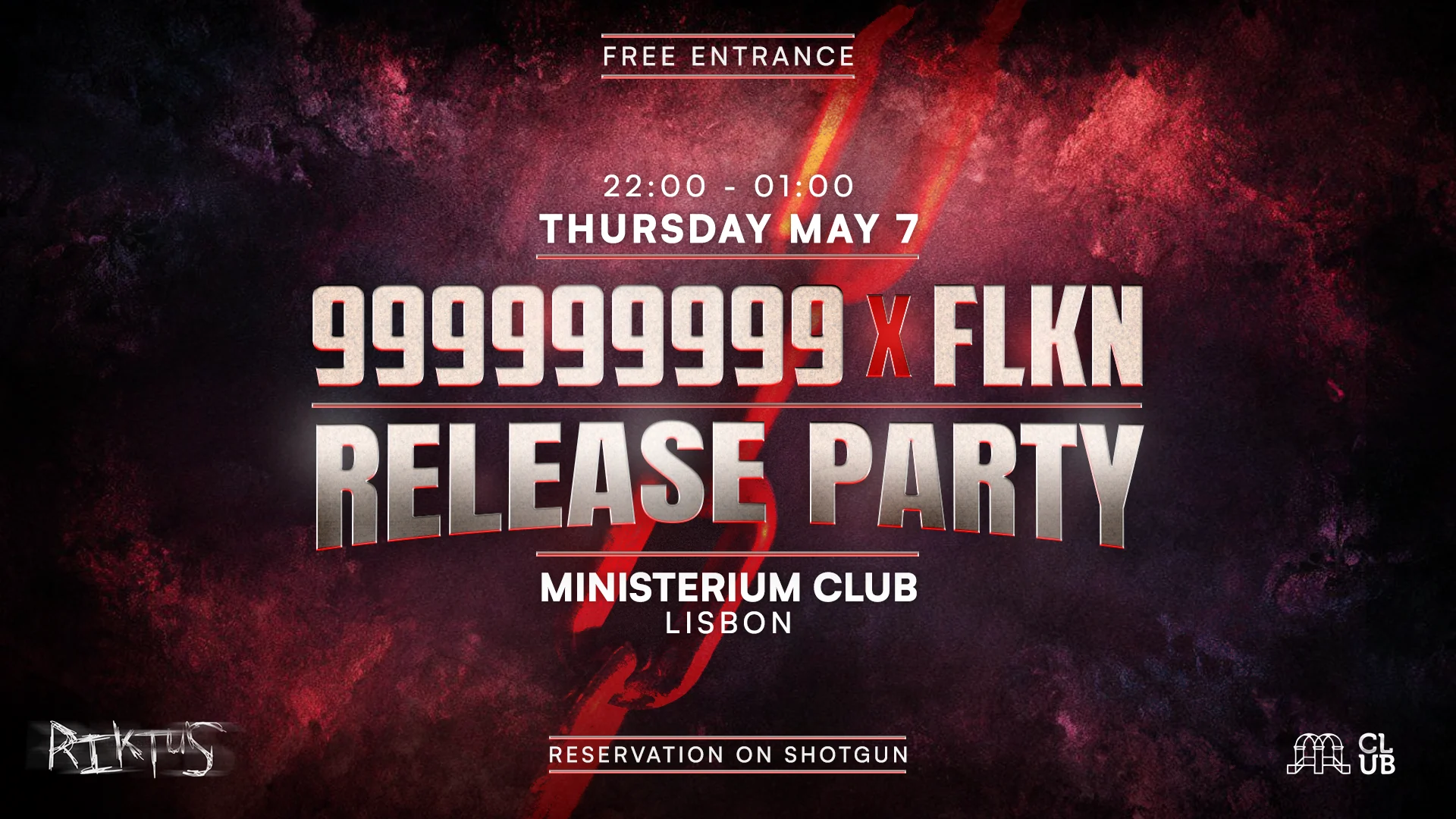 (Sold-Out) 999999999 X Flkn - Release Party At Riktus Cover