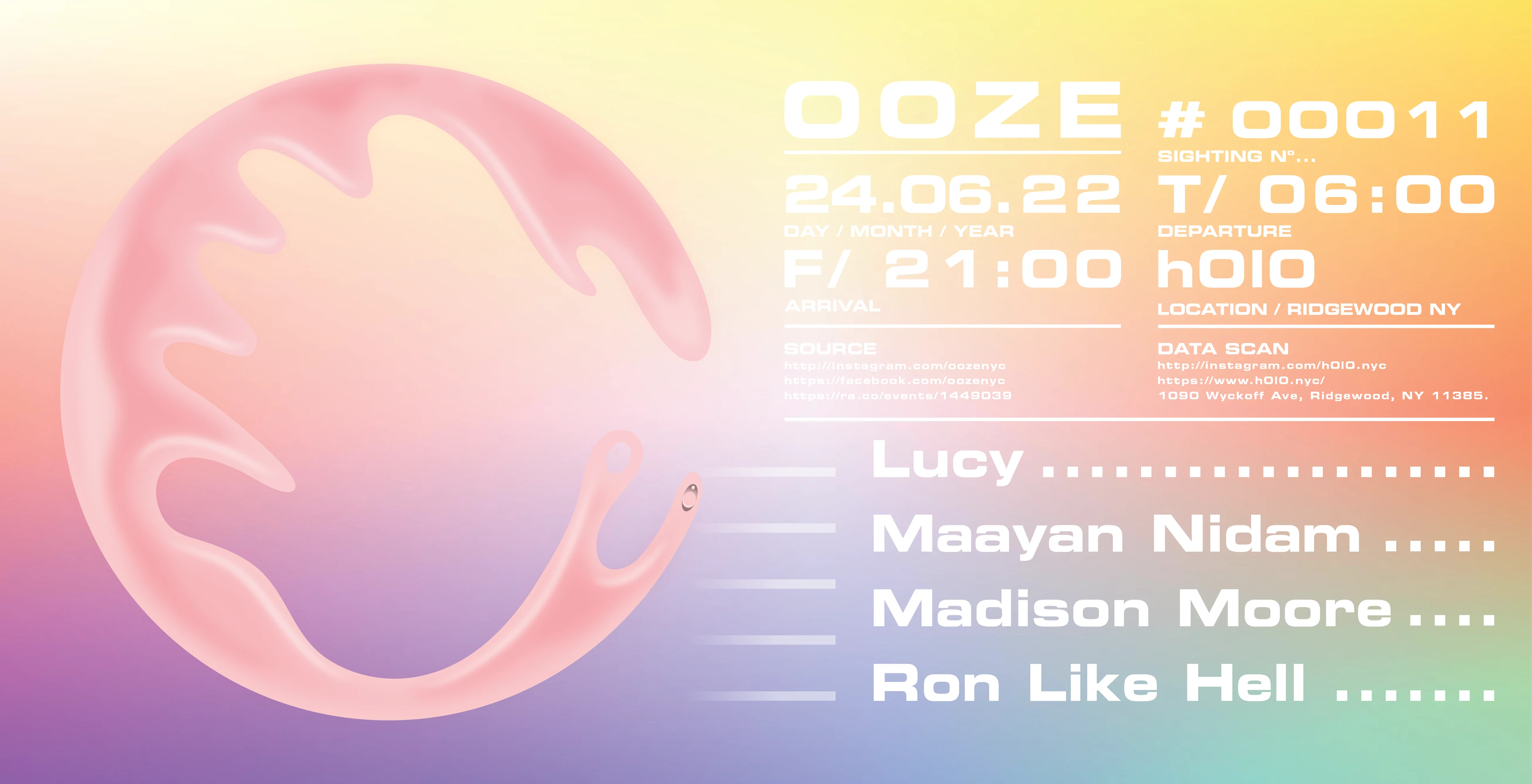 Ooze W/ Lucy, Maayan Nidam, Madison Moore & Ron Like Hell Cover