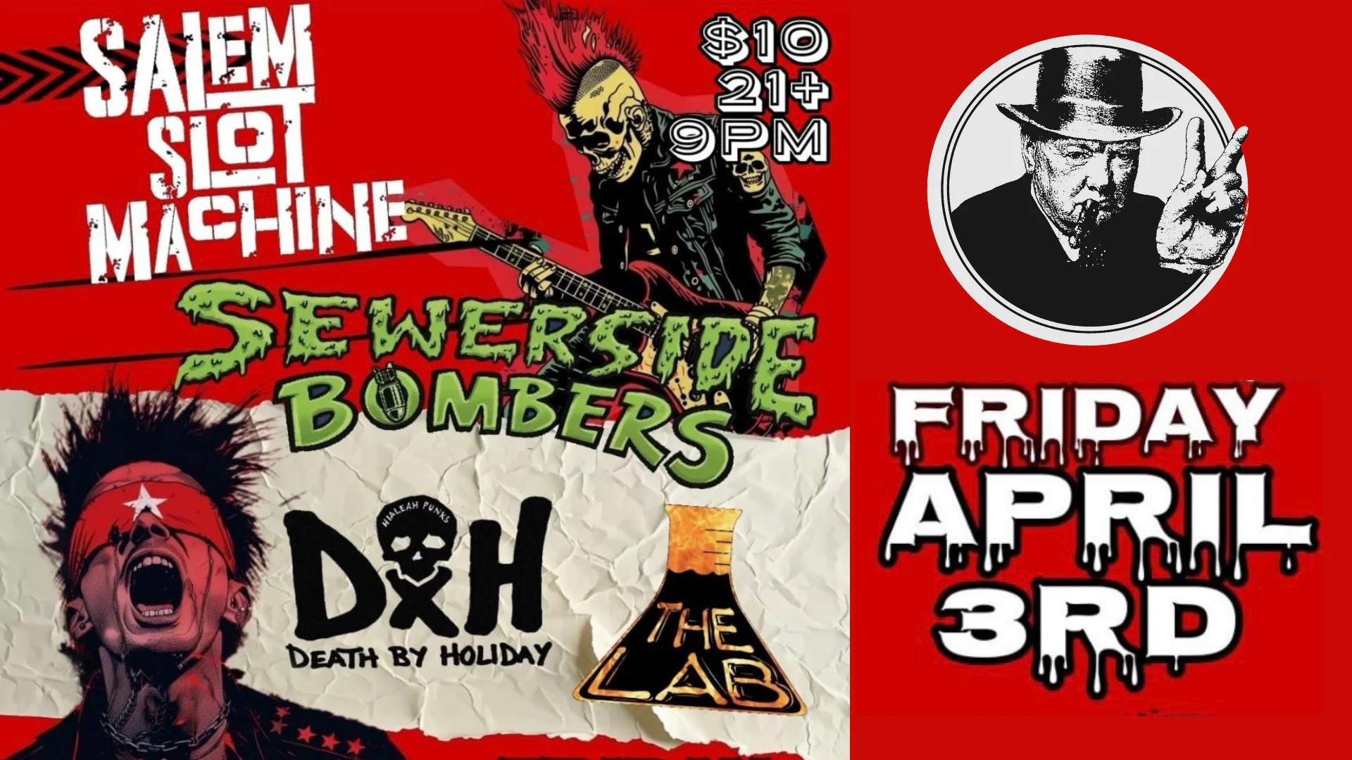 Salem Slot Machine, Sewerside Bombers, The Lab, Dxh Cover