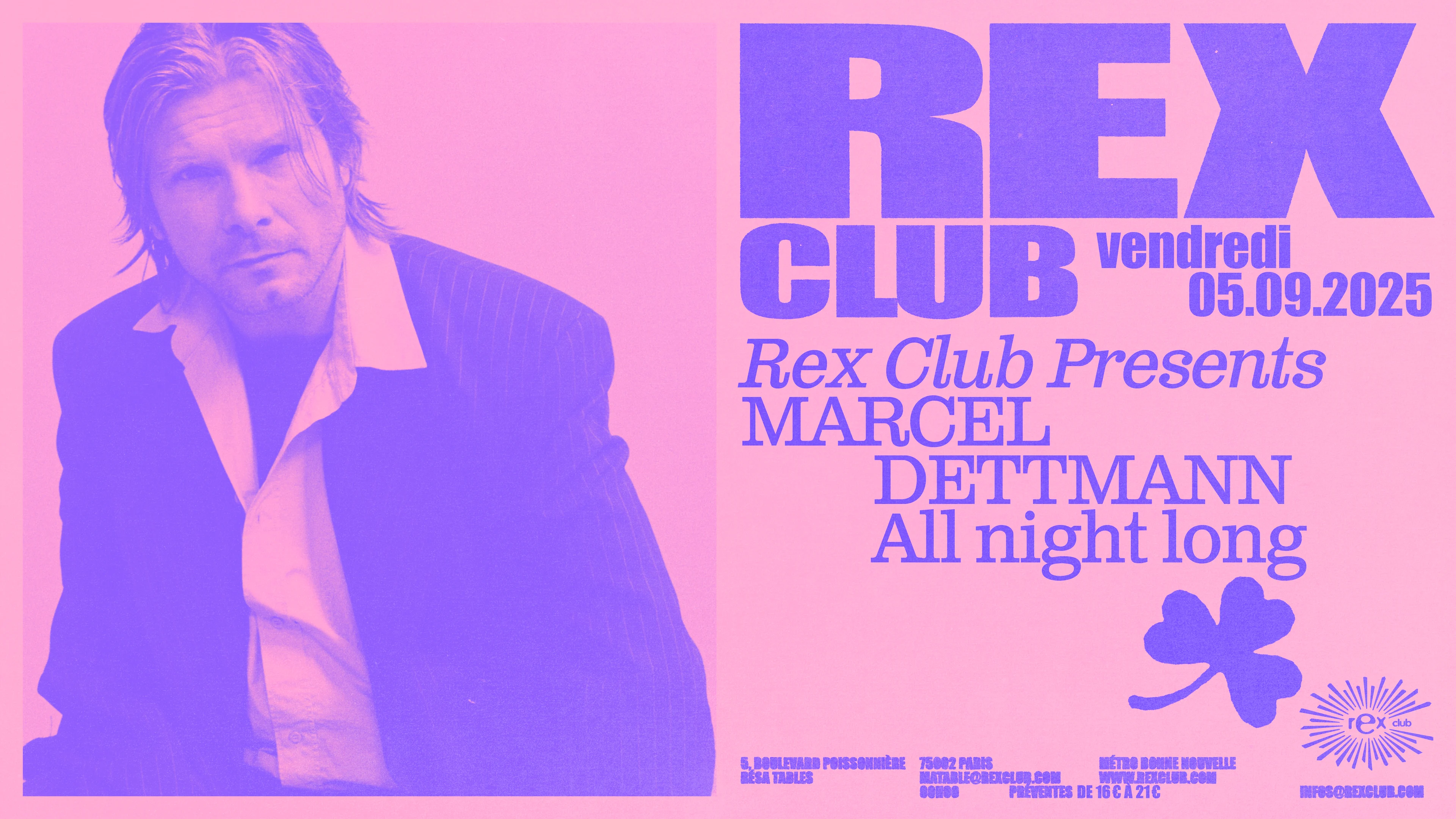 Rex Club Presents: Marcel Dettmann All Night Long Cover
