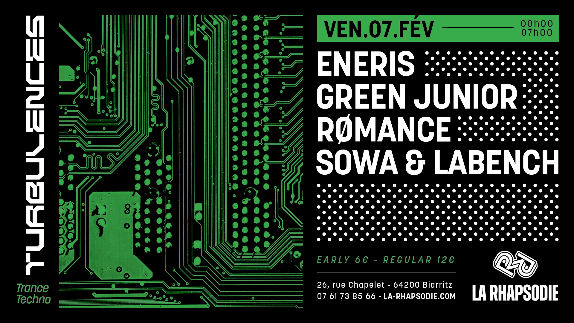 Turbulence : Eneris • Green Junior • Rømance • Sowa&Labench Cover