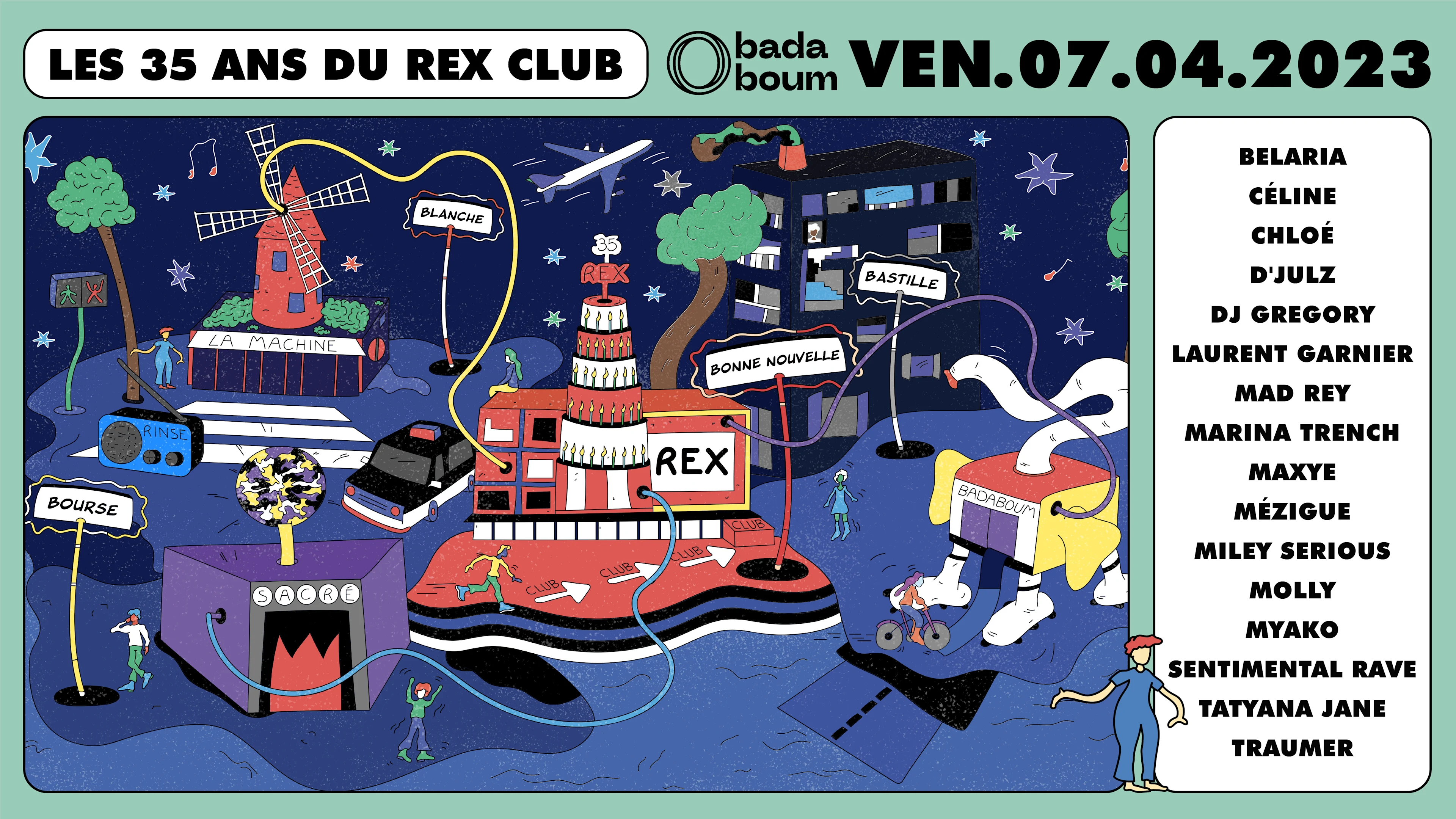 35 Rexclub — Laurent Garnier, Dj Gregory Live, Marina Trench Cover