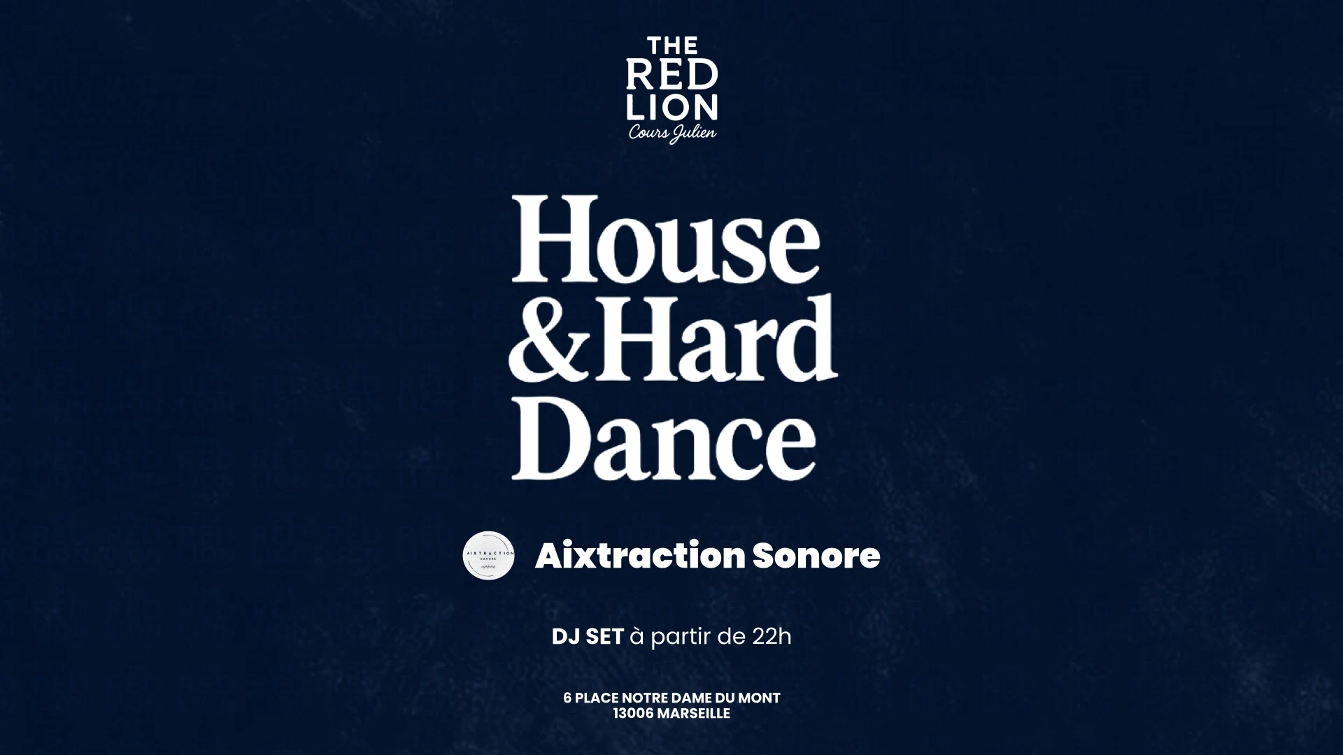 House & Hard Dance | Red Lion Cours Julien Cover