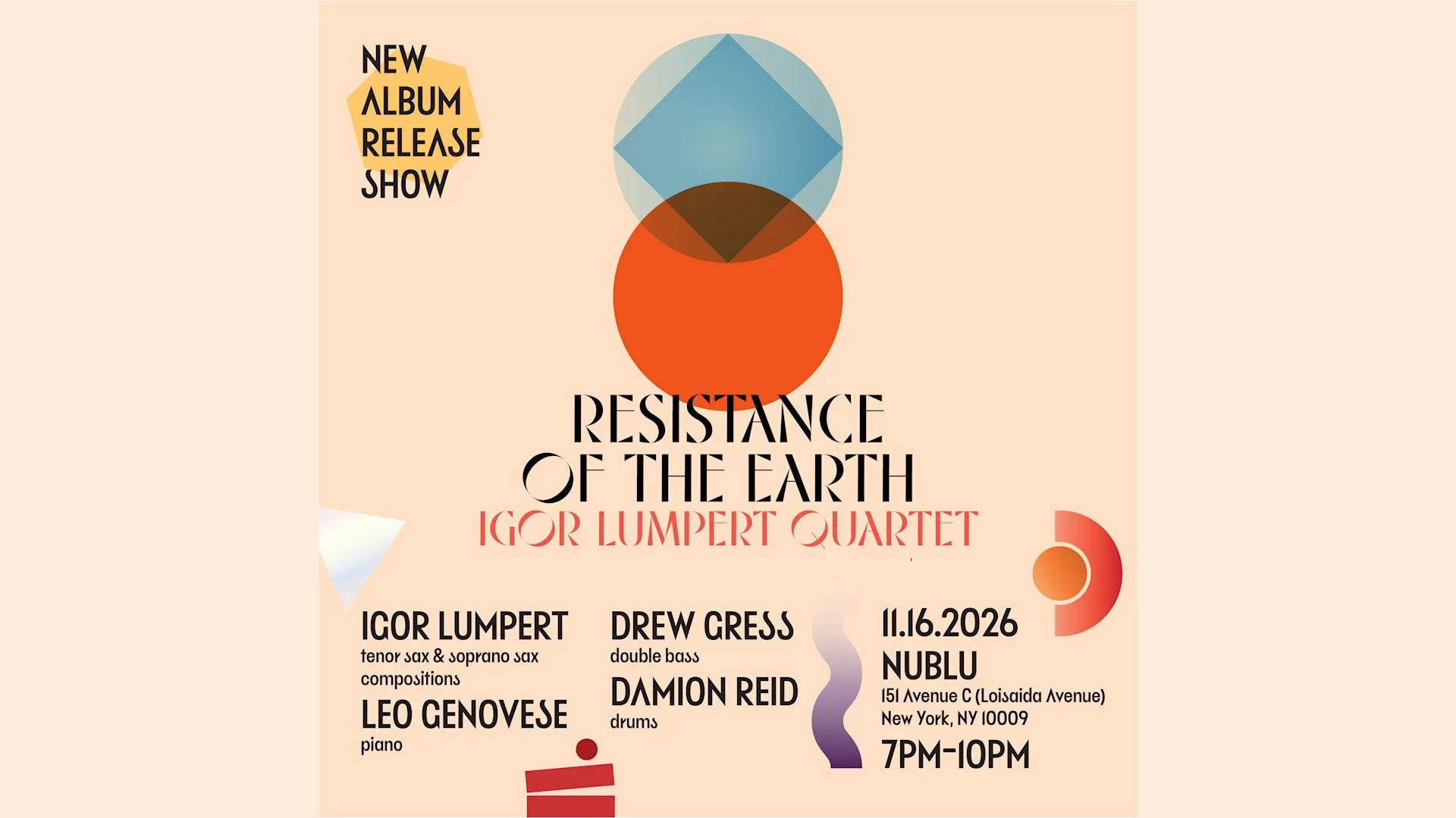 Igor Lumpert Quartet - Resistance Of The Earth Cover