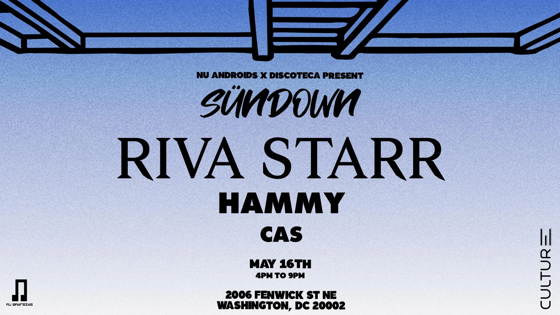 Nü Androids X Discoteca Present Sündown: Riva Starr Cover