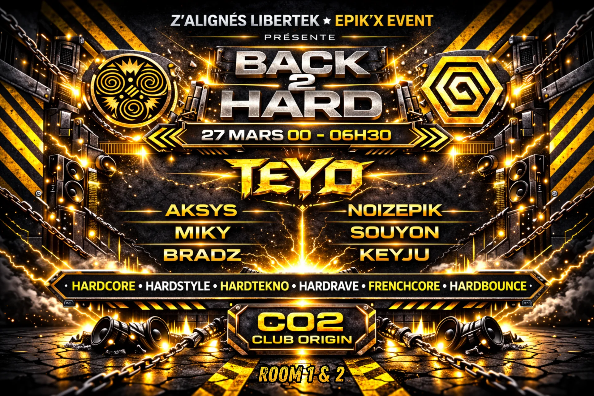 Back 2 Hard By Z'alignés Libertek X Epik'x Event Cover