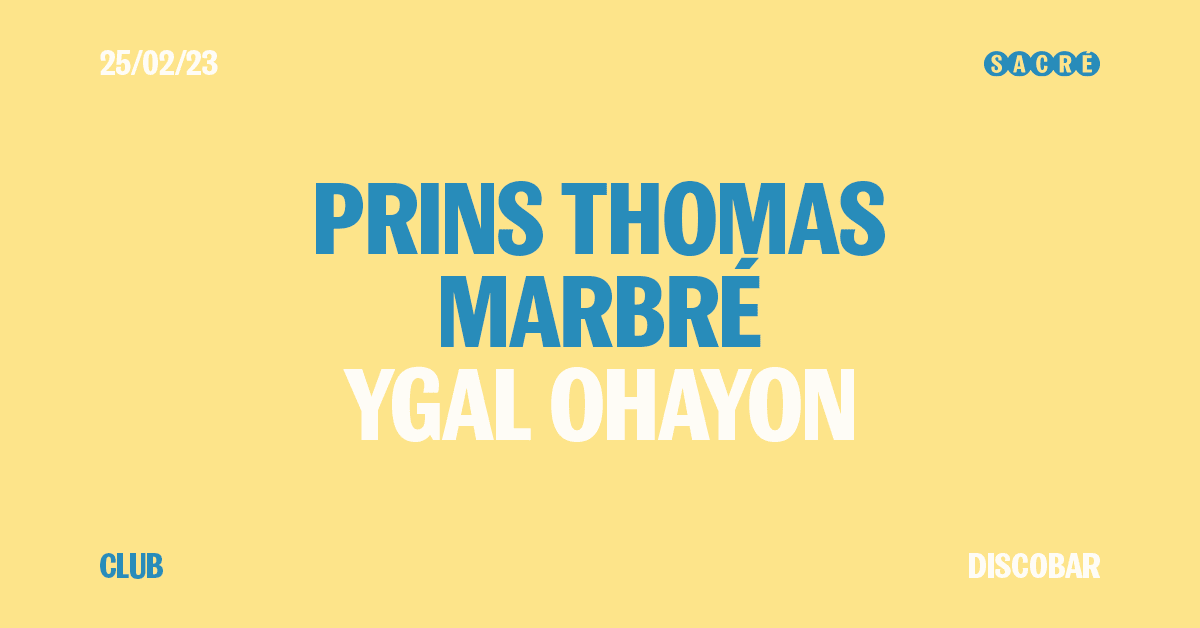 Prins Thomas, Marbré, Ygal Ohayon Cover