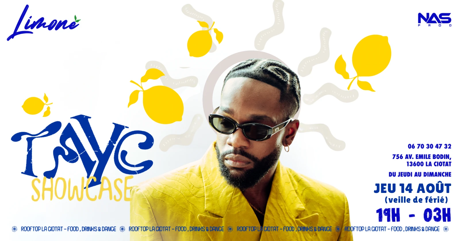Tayc Showcase Jeudi 14 Août 2025 (Veille De Férié) 19h/03h Cover