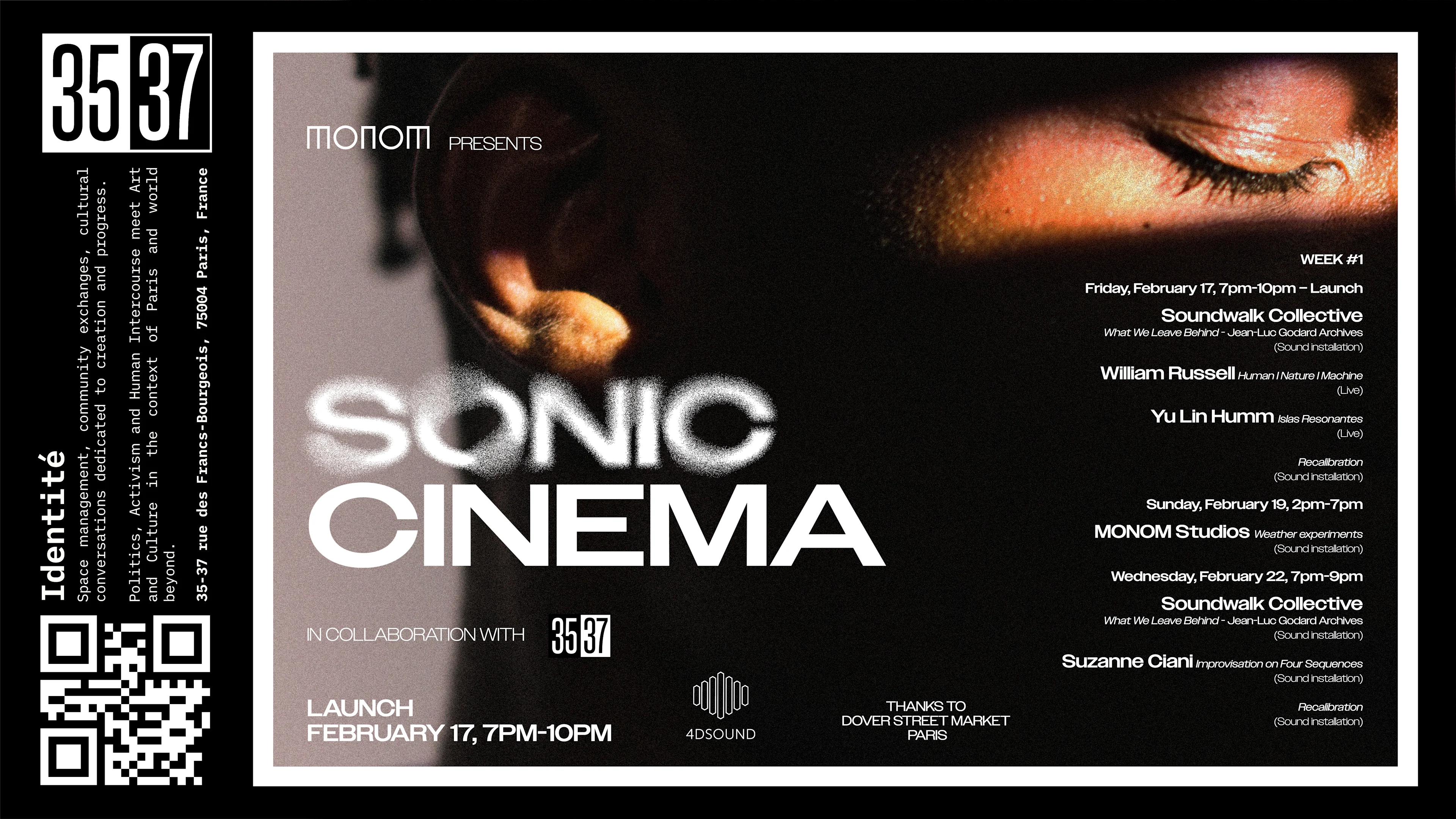 Monom Presents: Sonic Cinema In Collaboration With 3537 Cover