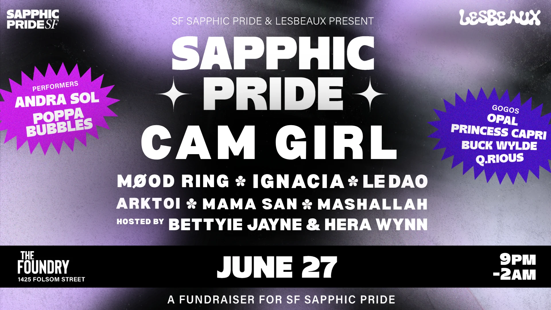 Pride Saturday! Sf Sapphic Pride X Lesbeaux Cover