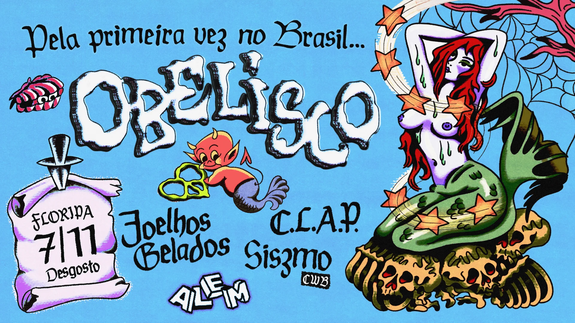 Obelisco [Uy] Em Floripa / +Clap +Joelhos Gelados +Siszmo Cover
