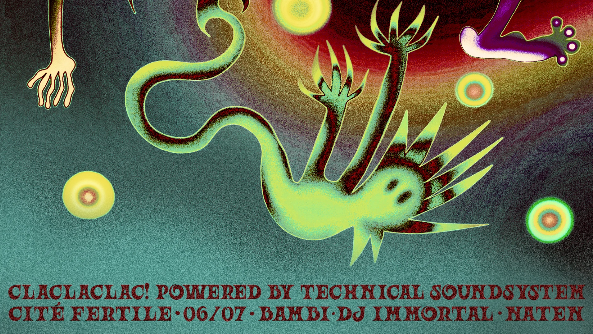 Claclaclac! Open Air : Bambi, Dj Immortal (Live), Naten Cover
