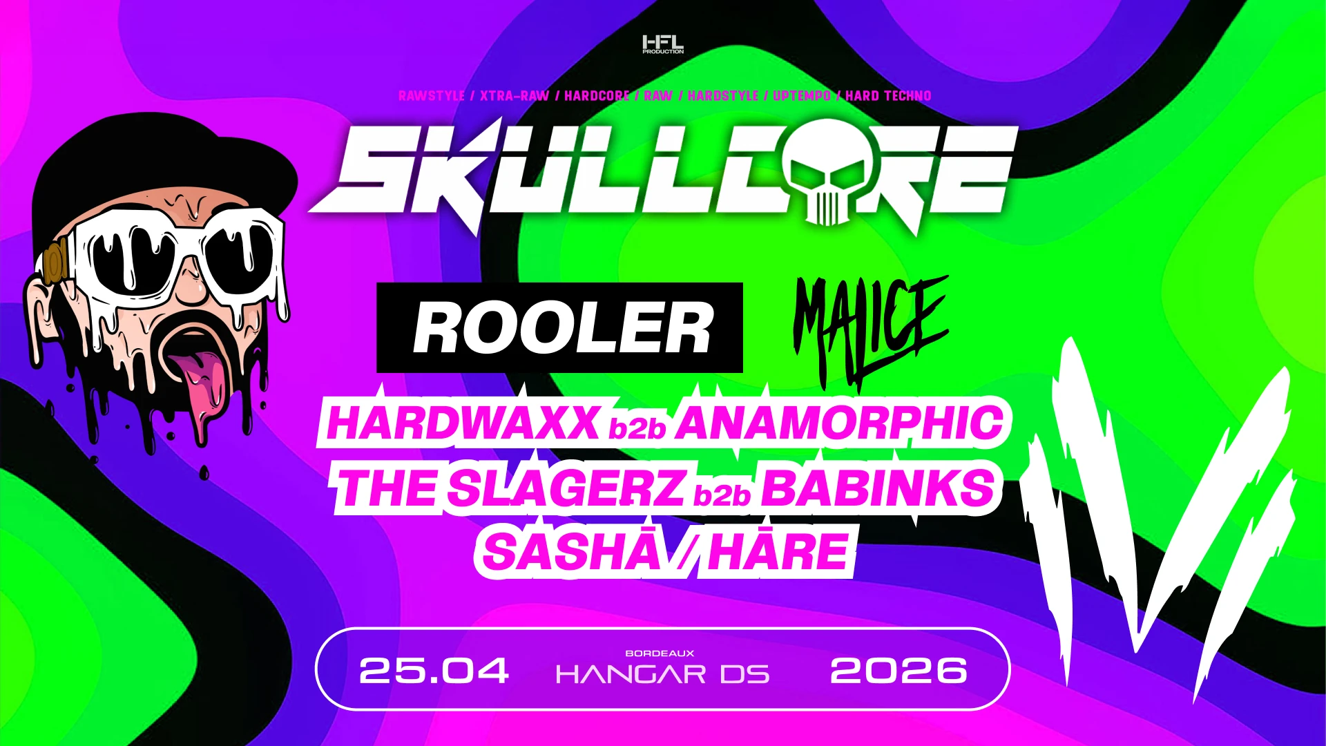 Skullcore // Rooler - Malice - Hardwaxx B2b Anamorphic - ... Cover