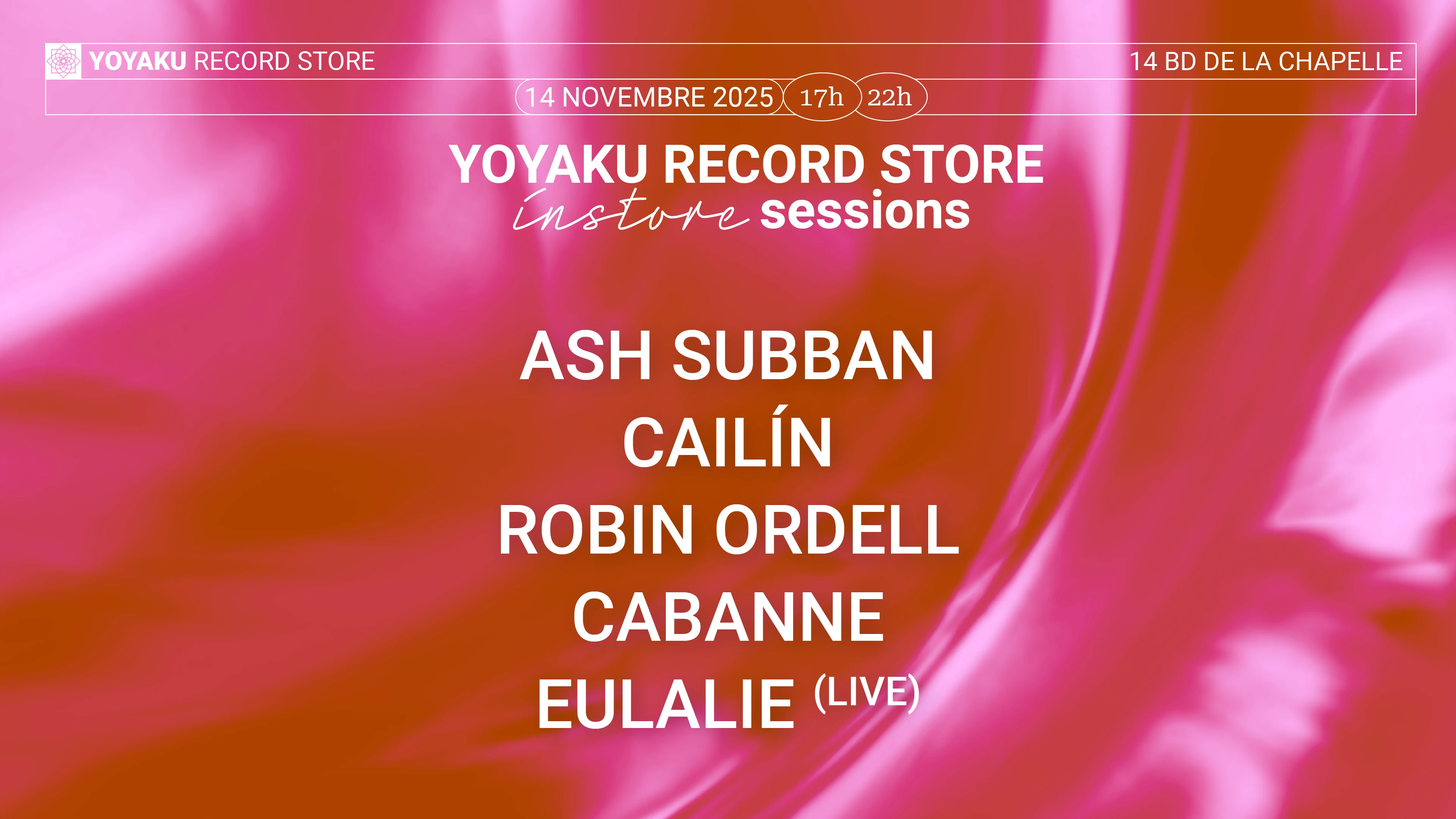 Yoyaku Instore Session With Cabanne, Eulalie, Cailín & More Cover