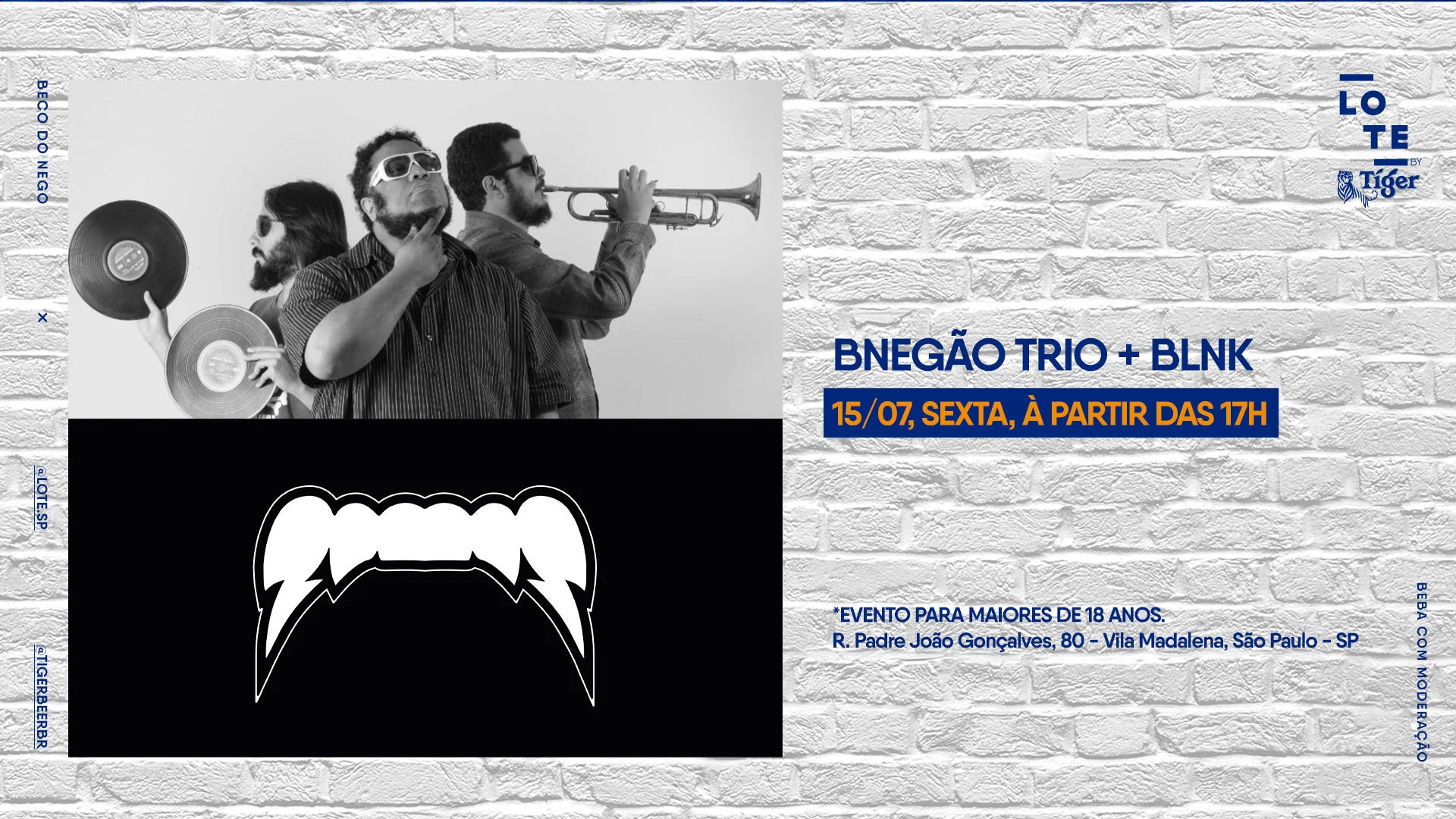 Lote By Tiger Com Bnegão Trio + Blnk + Dj Miya B Cover