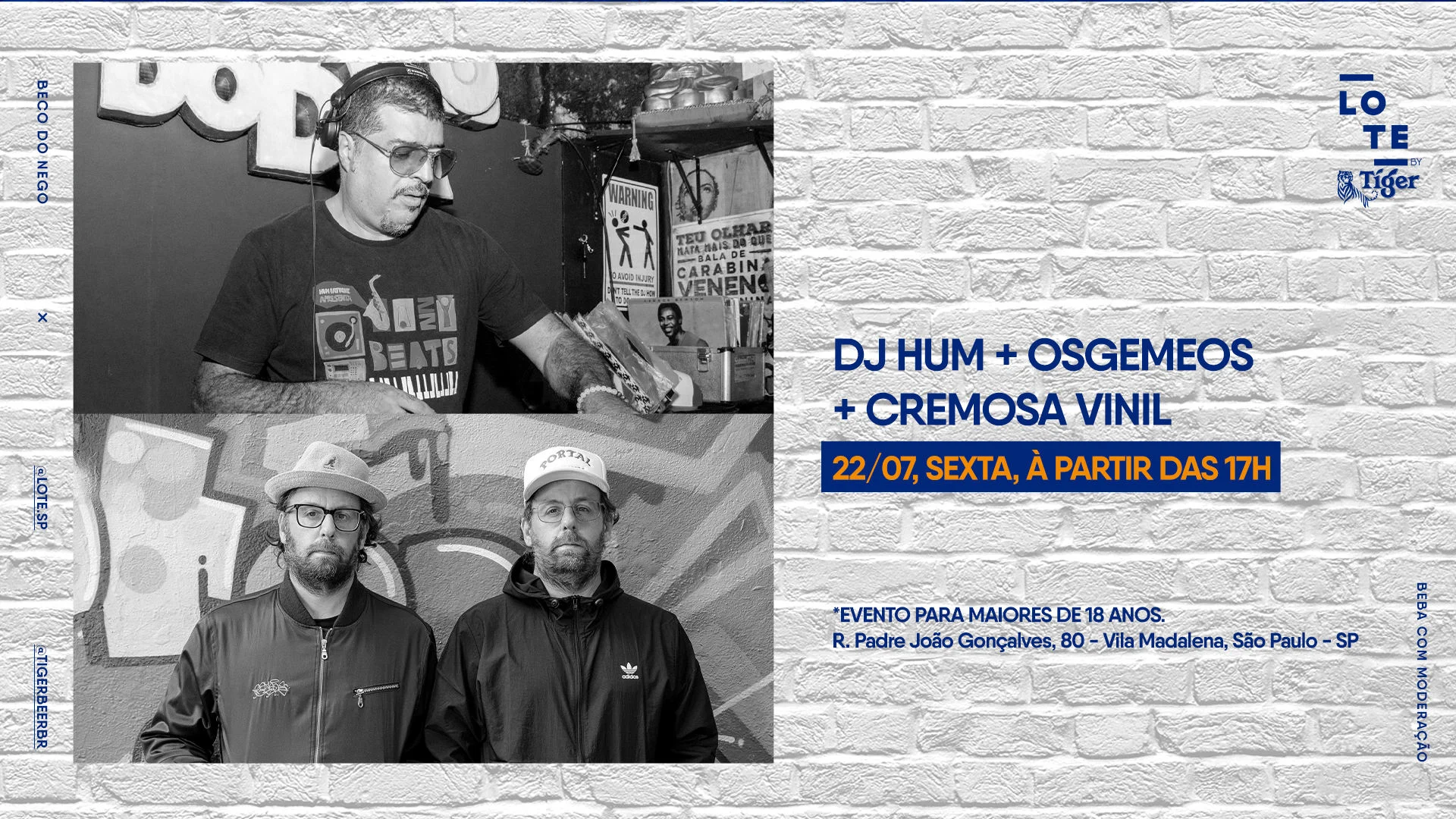 Lote By Tiger Com Dj Hum + Osgemeos + Cremosa Vinil Cover