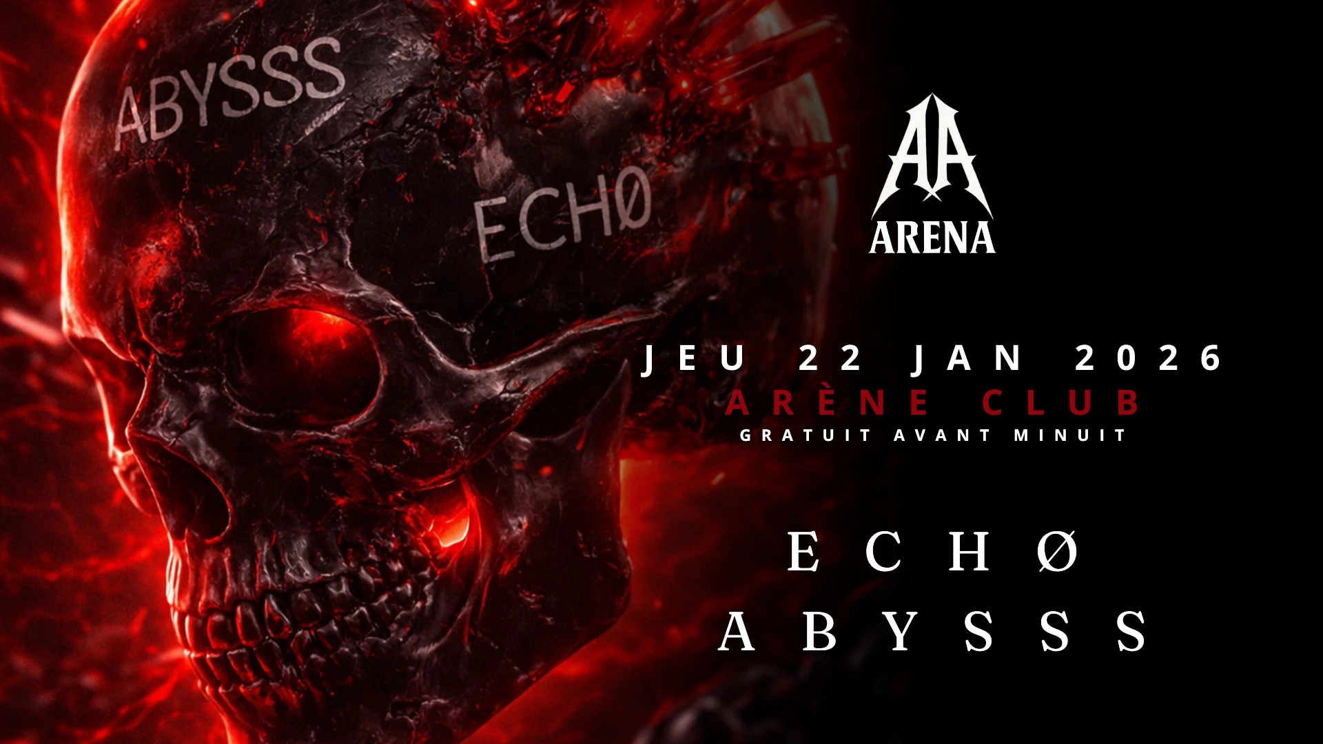 Arena Jeudi Techno : Abysss X Echø Cover