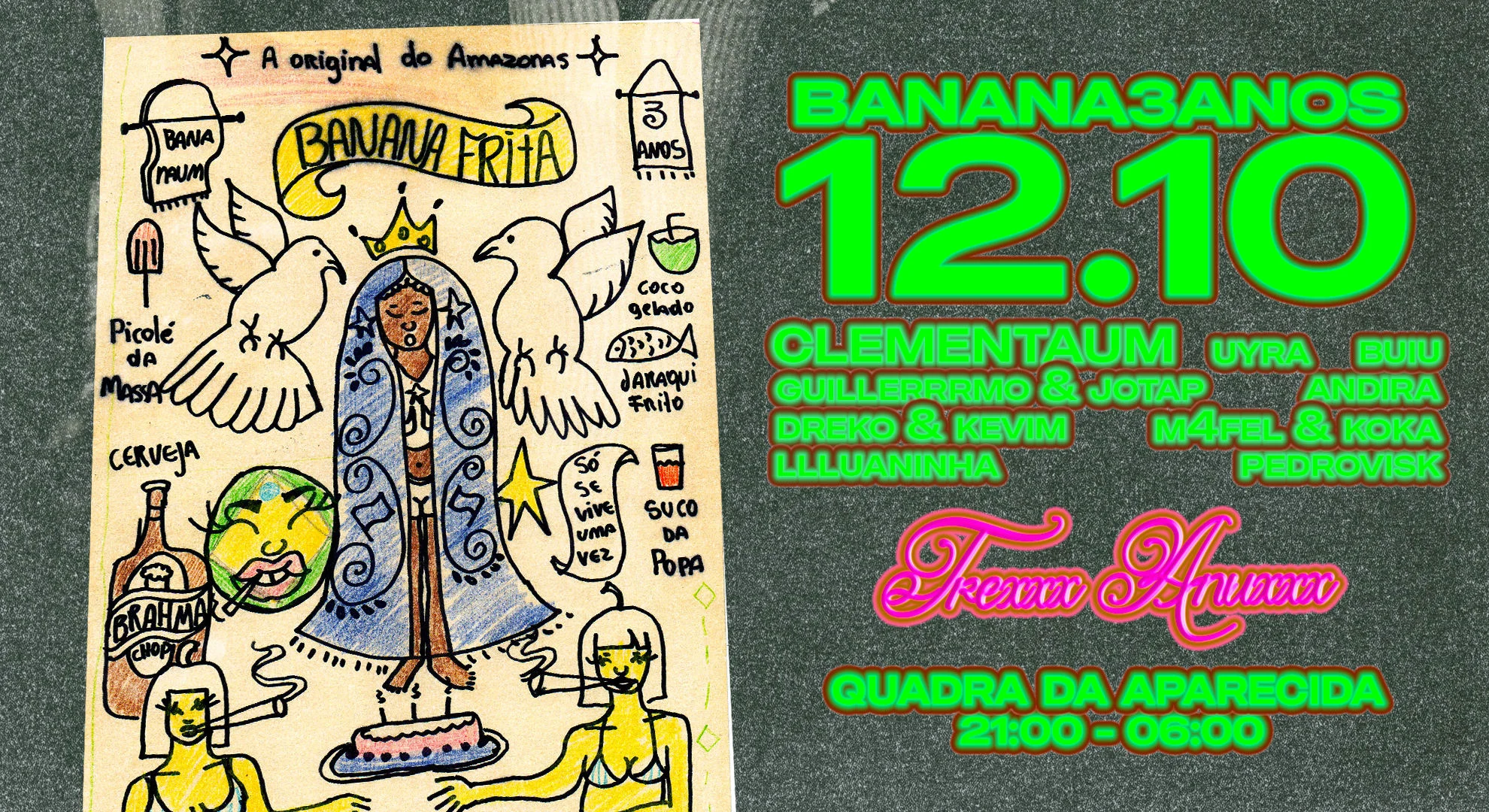 Banana Frita 3 Anos • Clementaum 12.Outubro Cover