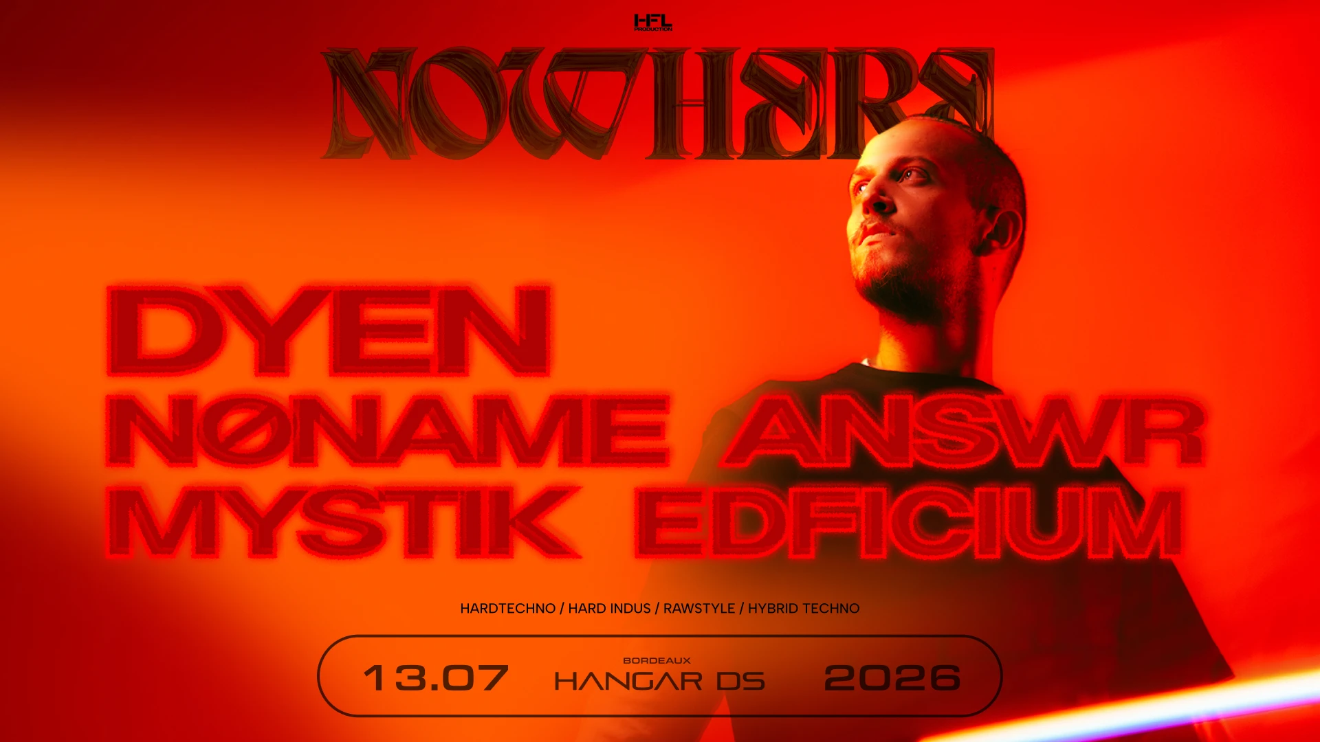 Nowhere // Dyen - Nøname - Answr - Mystik - Edficium Cover