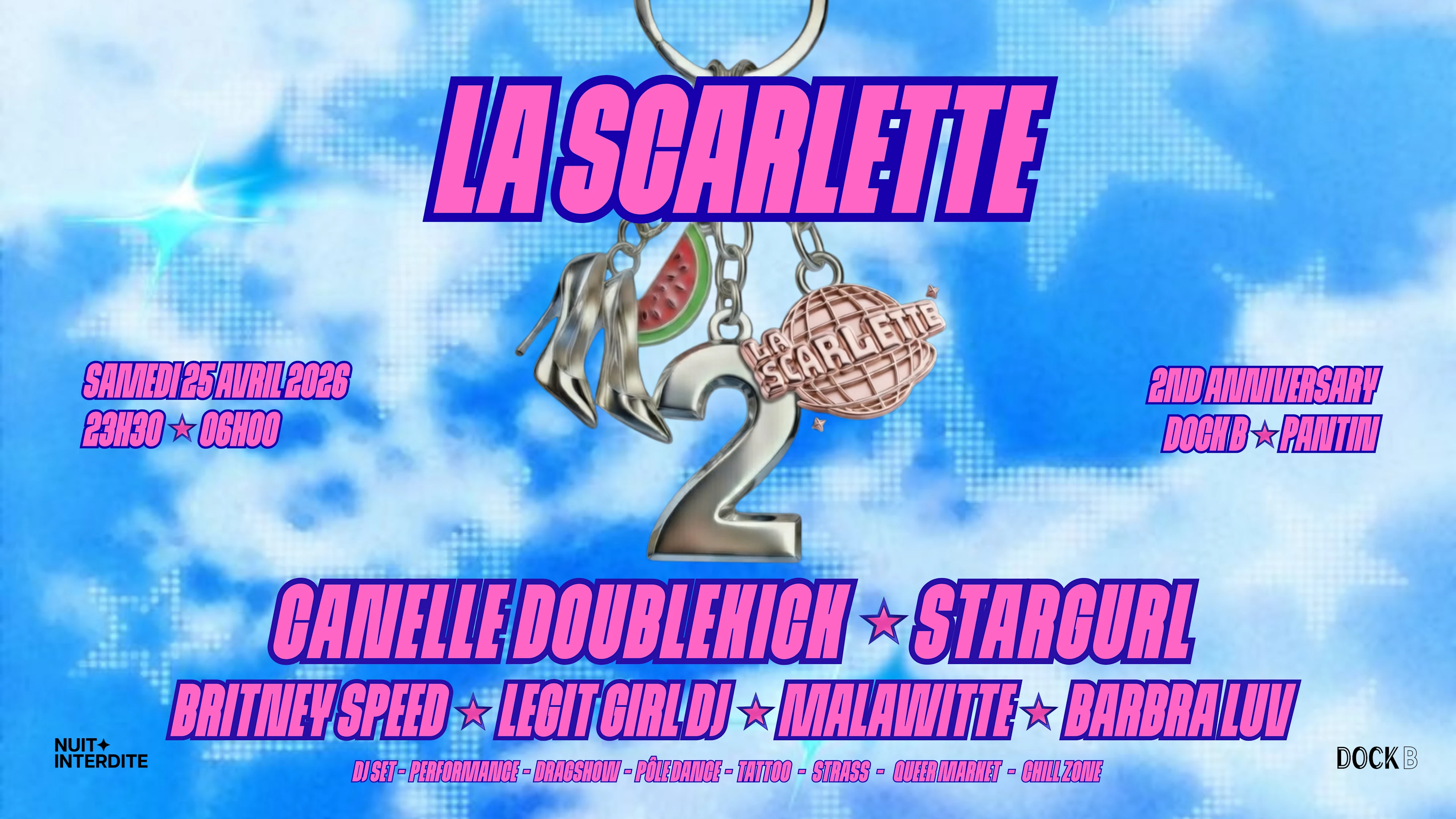 La Scarlette : 2 Ans W/ Canelle Doublekick, Stargurl & More Cover
