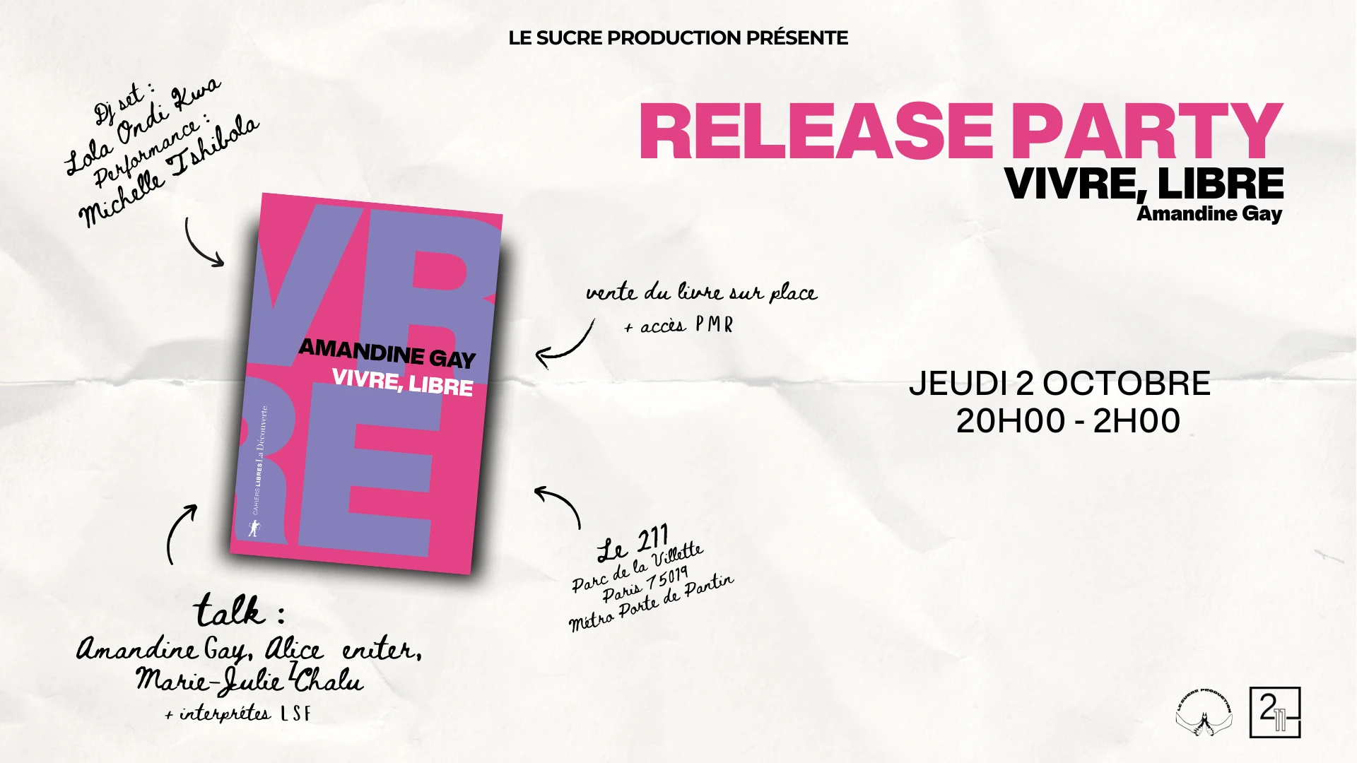 Vivre, Libre De Amandine Gay : Release Party Cover