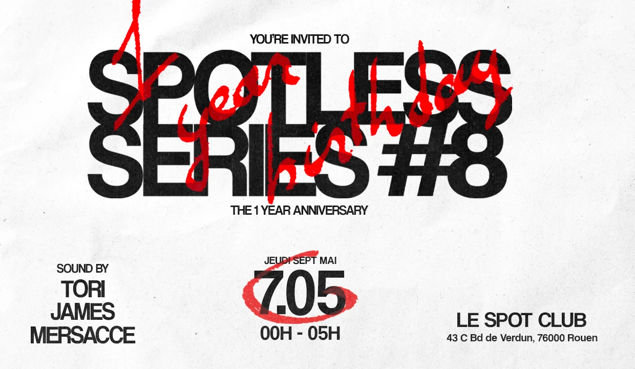 Spotless Series #8 - 1 Year Anniversary. Cover