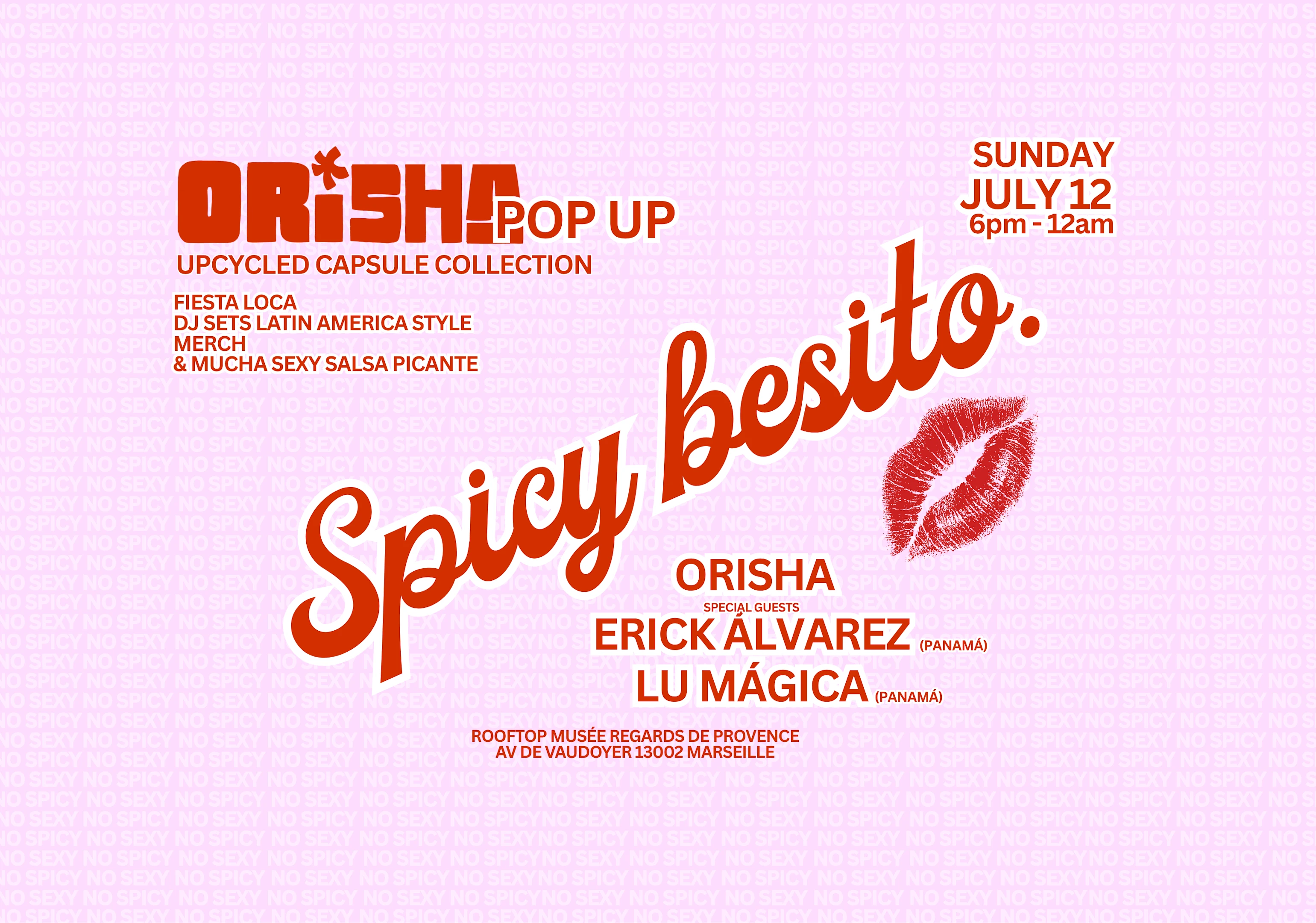 Spicy Besito - Sunday July 12 - Musee Regards De Provence Cover
