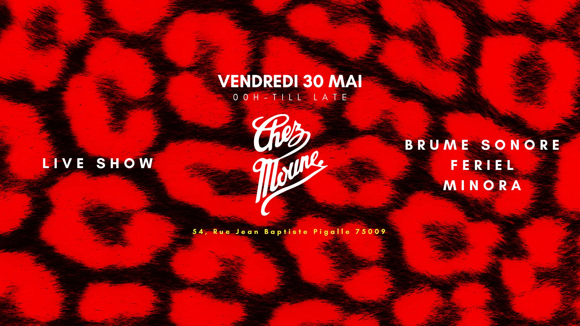 Brume Sonore/Feriel & Minora 30.05 : Chic Friday At Pigalle Cover