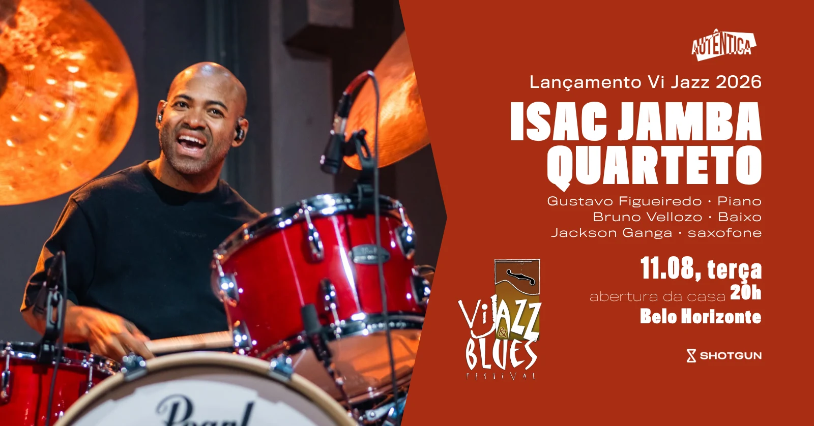 Lançamento VI Jazz 2026 Com Isac Jamba Quarteto No Bm Cover