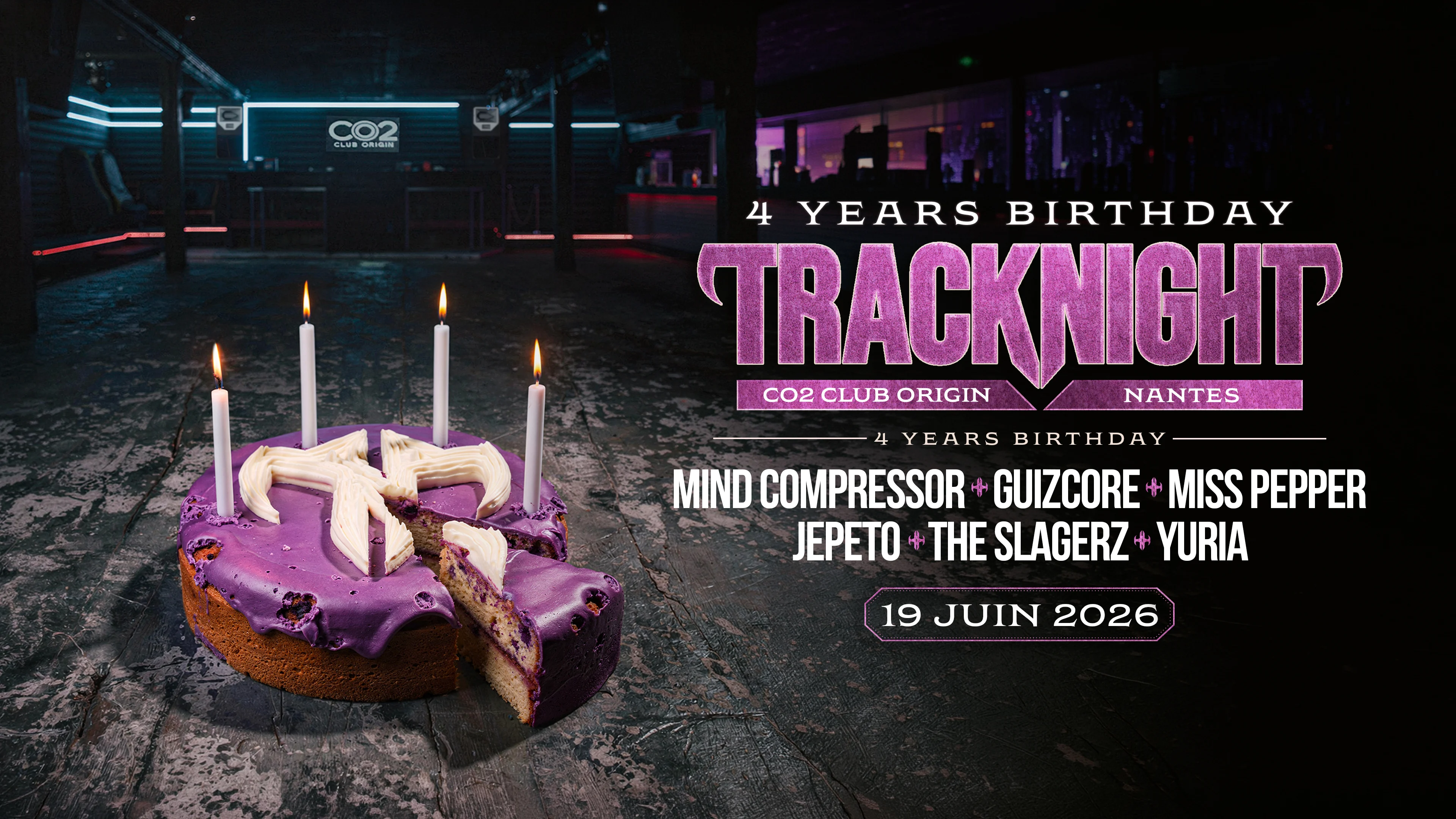 Tracknight | 4 Years Birthday | Co2 Club Cover