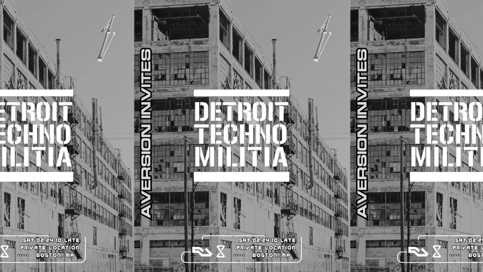 [Aversion Invites]: Detroit Techno Militia Cover
