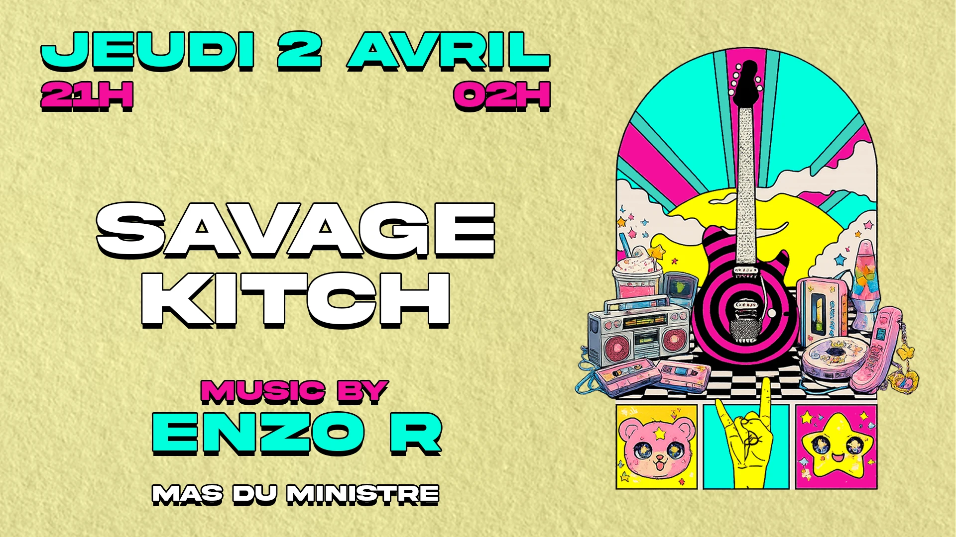 Savage Kitch - Jeudi 2 Avril - Mas Du Ministre Cover