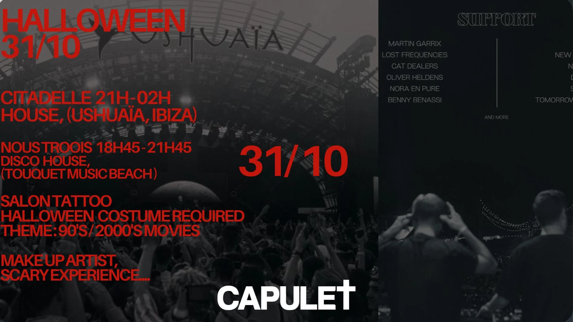 Halloween Capulet 31/10, Citadelle Nous Troois Cover