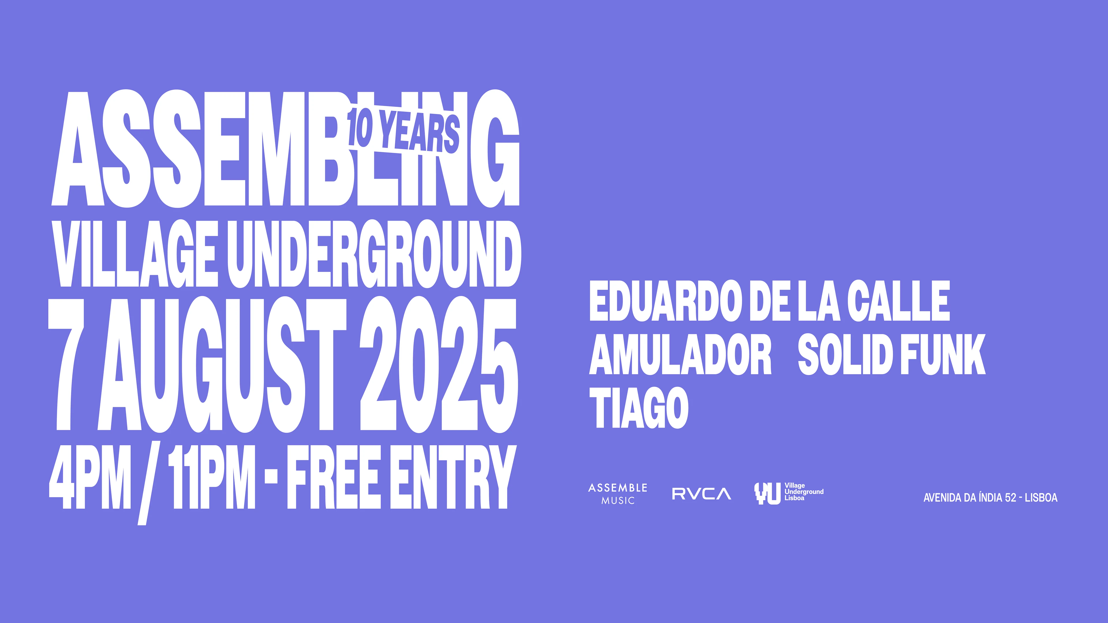 Assembling Village Underground | Thu 7 August • Free Entry Cover