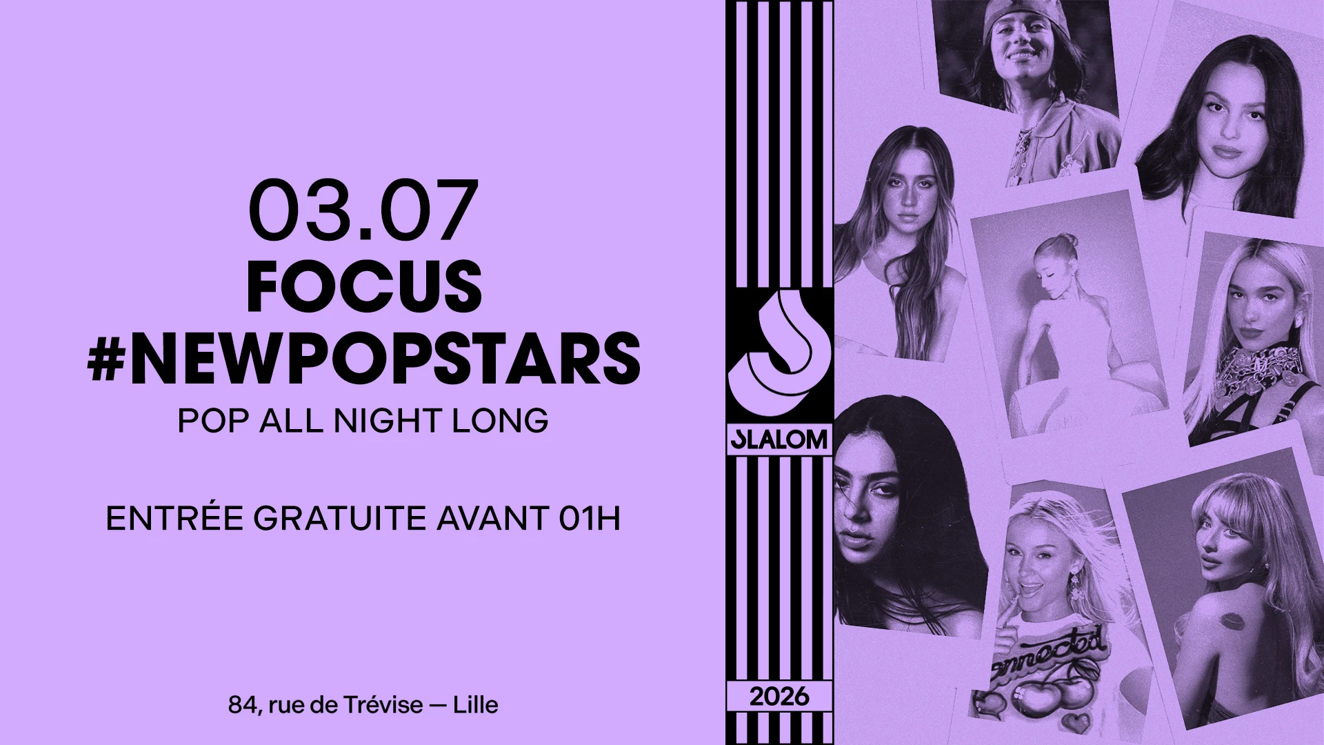 Slalom : Focus #Newpopstars (Vol.2) — Gratuit Av. 01h Cover