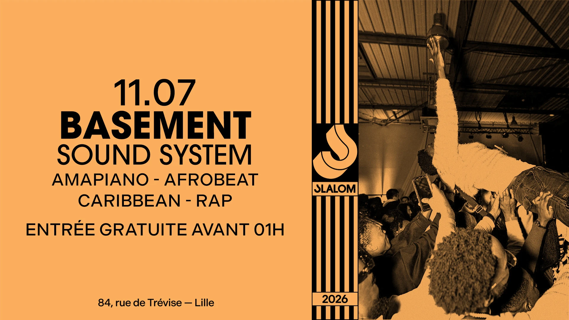 Slalom : Basement — Amapiano • Afrobeats — Gratuit Av. 01h Cover