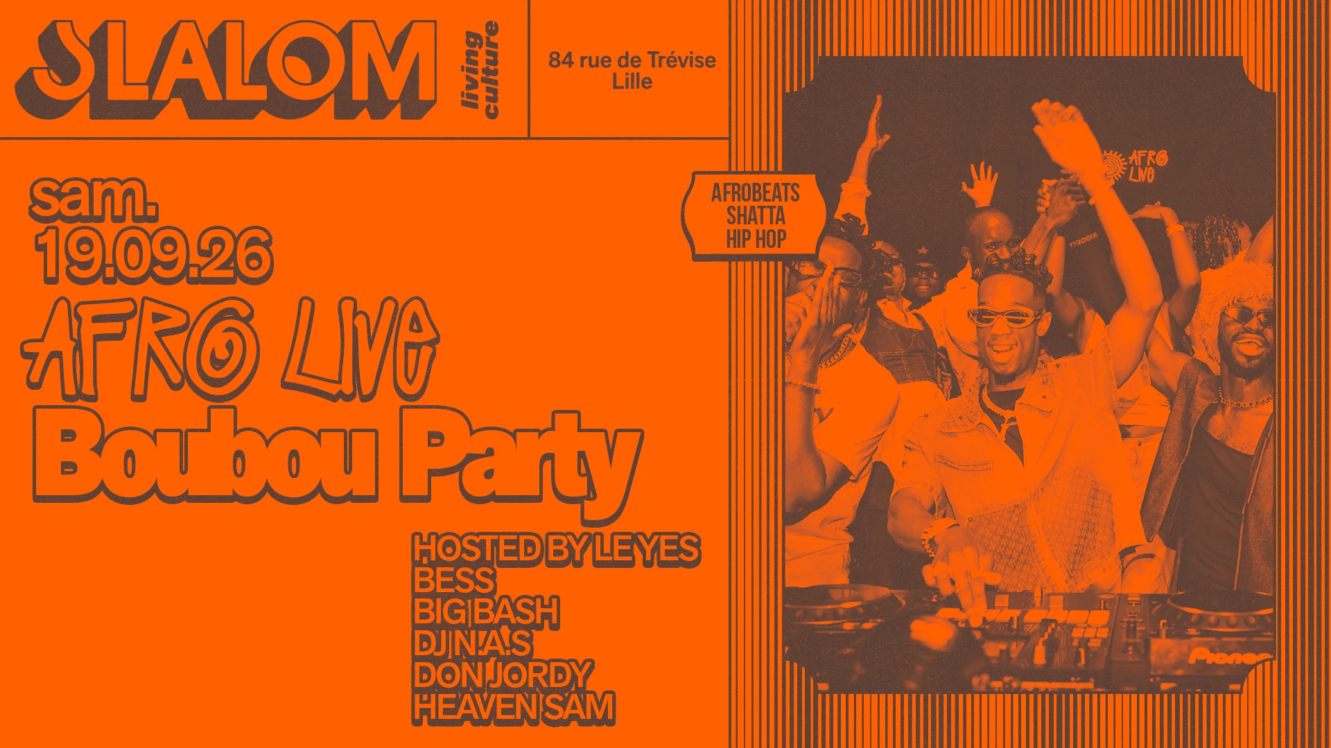 Slalom : Afro Live : Boubou Party—Afrobeats•Shatta[Sold Out] Cover