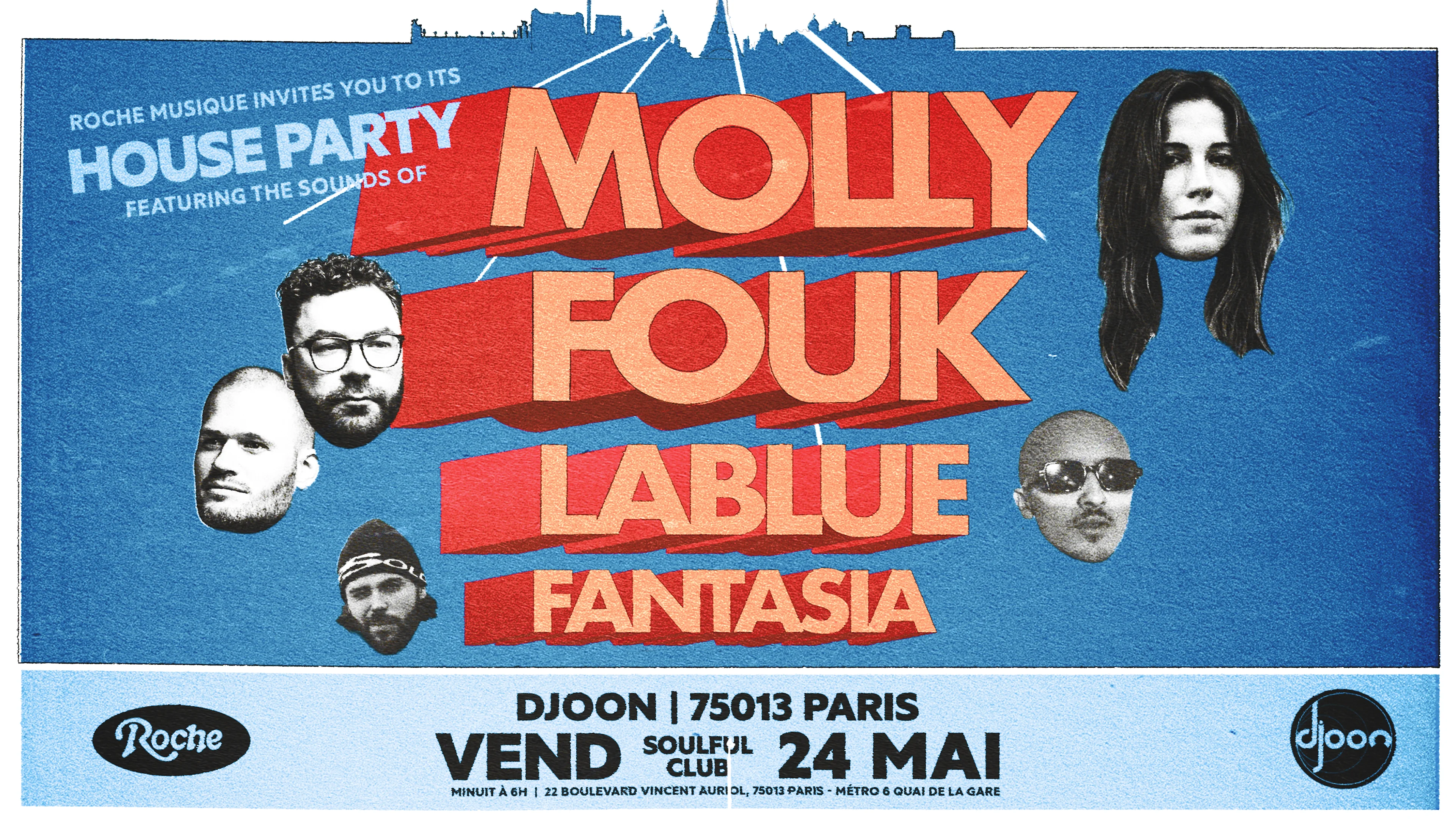 Roche Musique House Party W/ Molly, Fouk, Lablue, Fantasia Cover