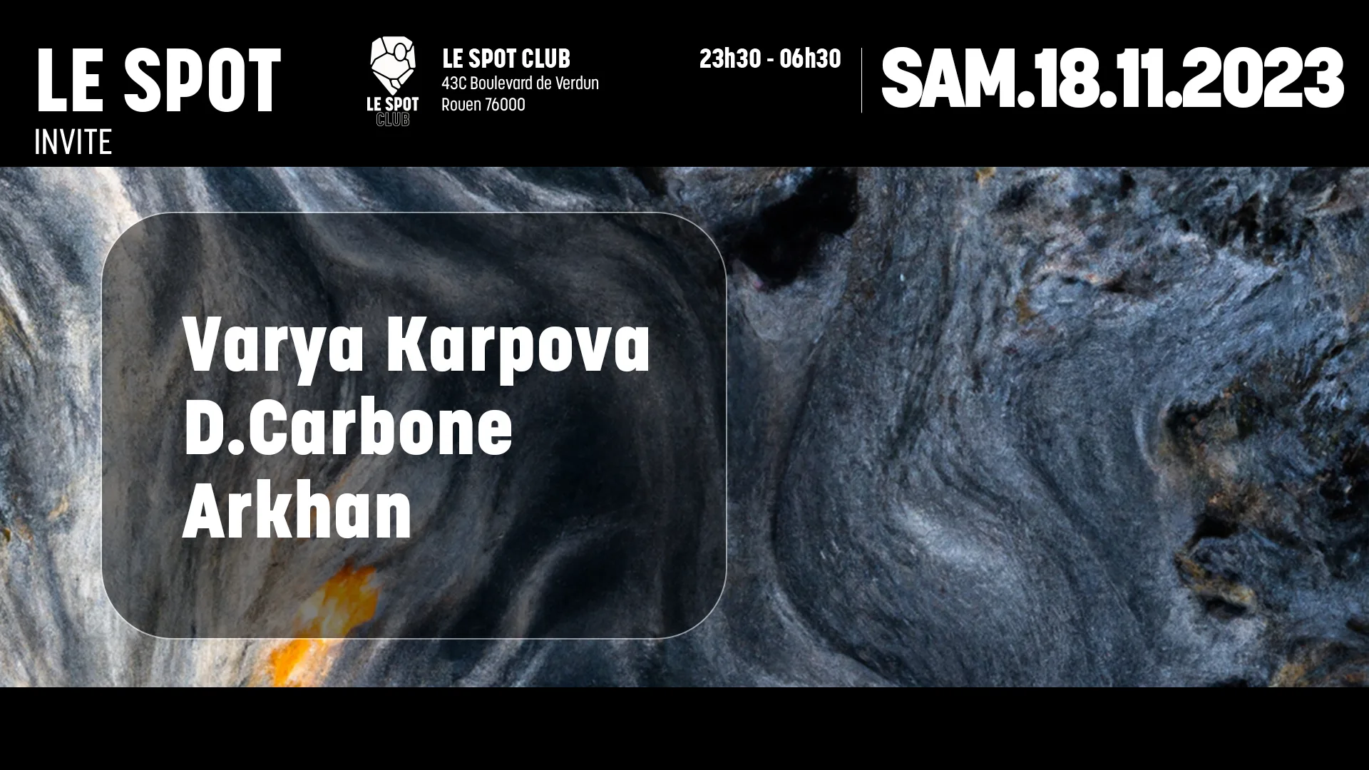 Le Spot Invite: Varya Karpova / D. Carbone / Arkhan Cover
