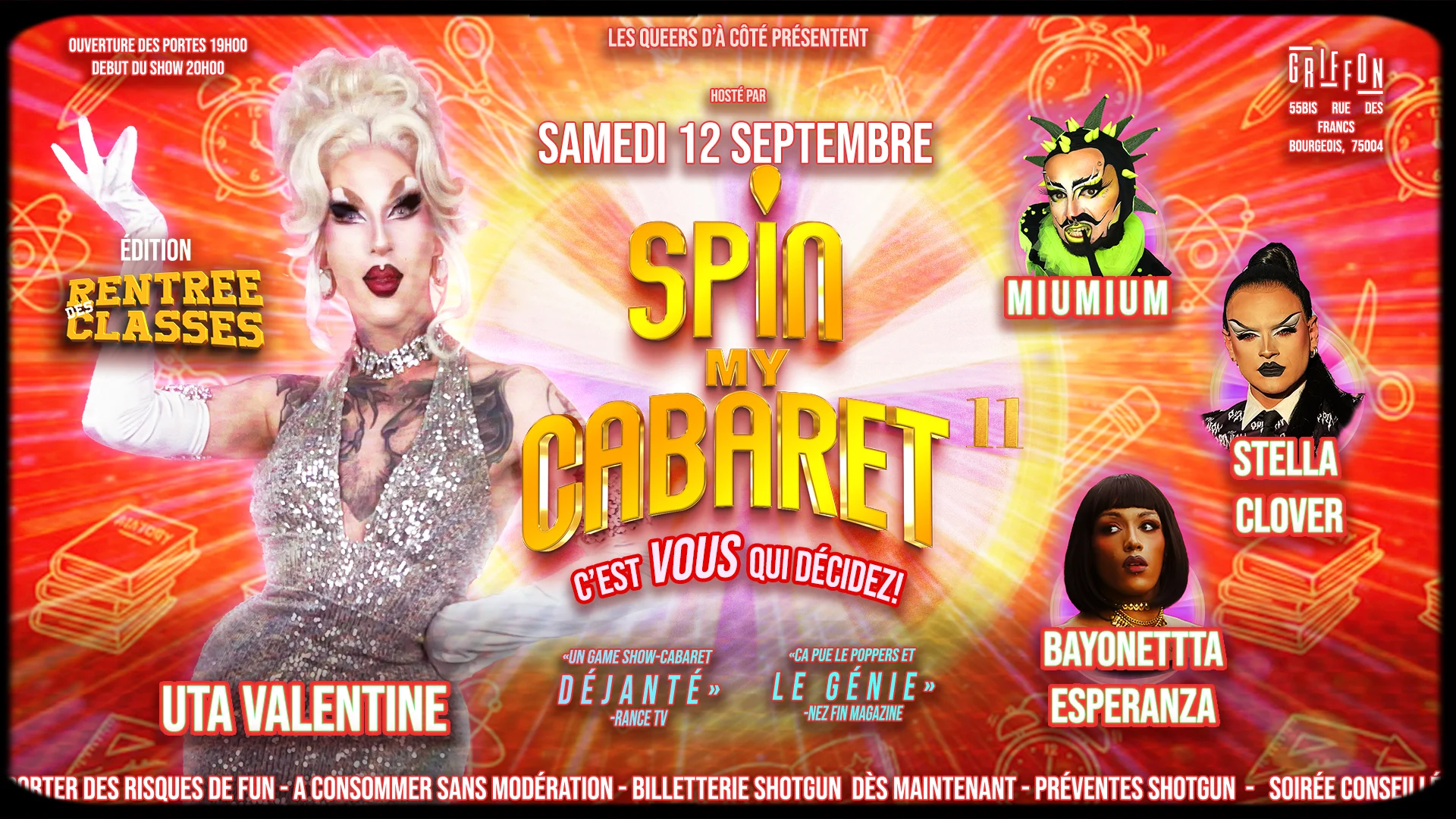 Spin My Cabaret - 12/09 - Rentrée Des Classes 📚 Cover