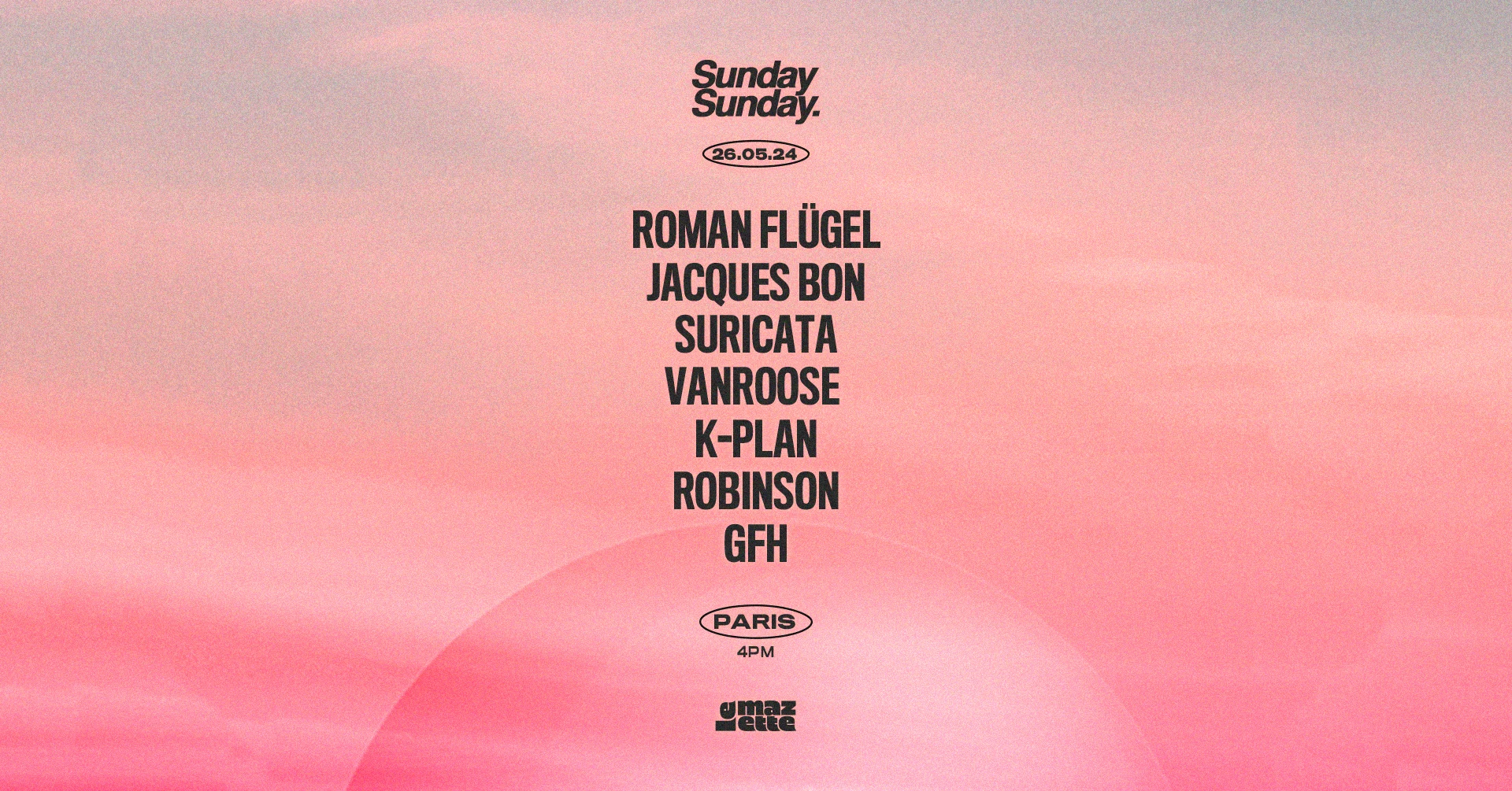 Sunday Sunday W/ Roman Flügel, Jacques Bon & More Cover