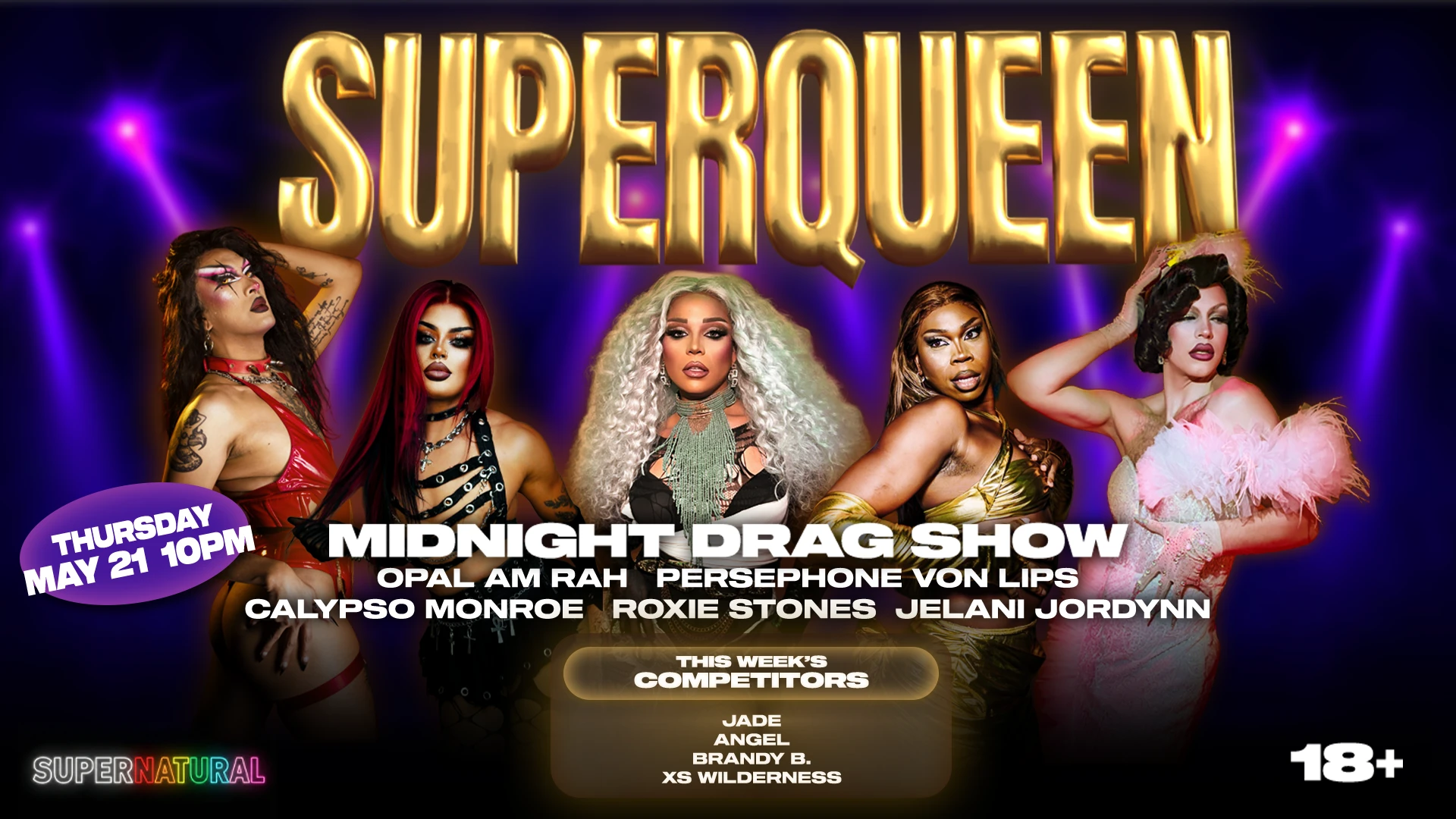 Superqueen Drag Rave + Competition (18+) Cover