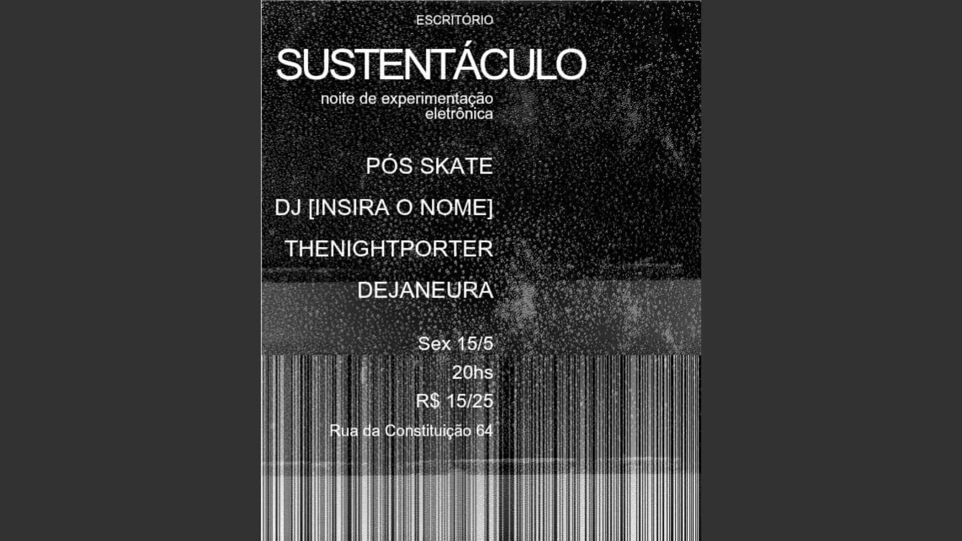 Sustentáculo #01 Noite De Experimentação Eletrônica Cover