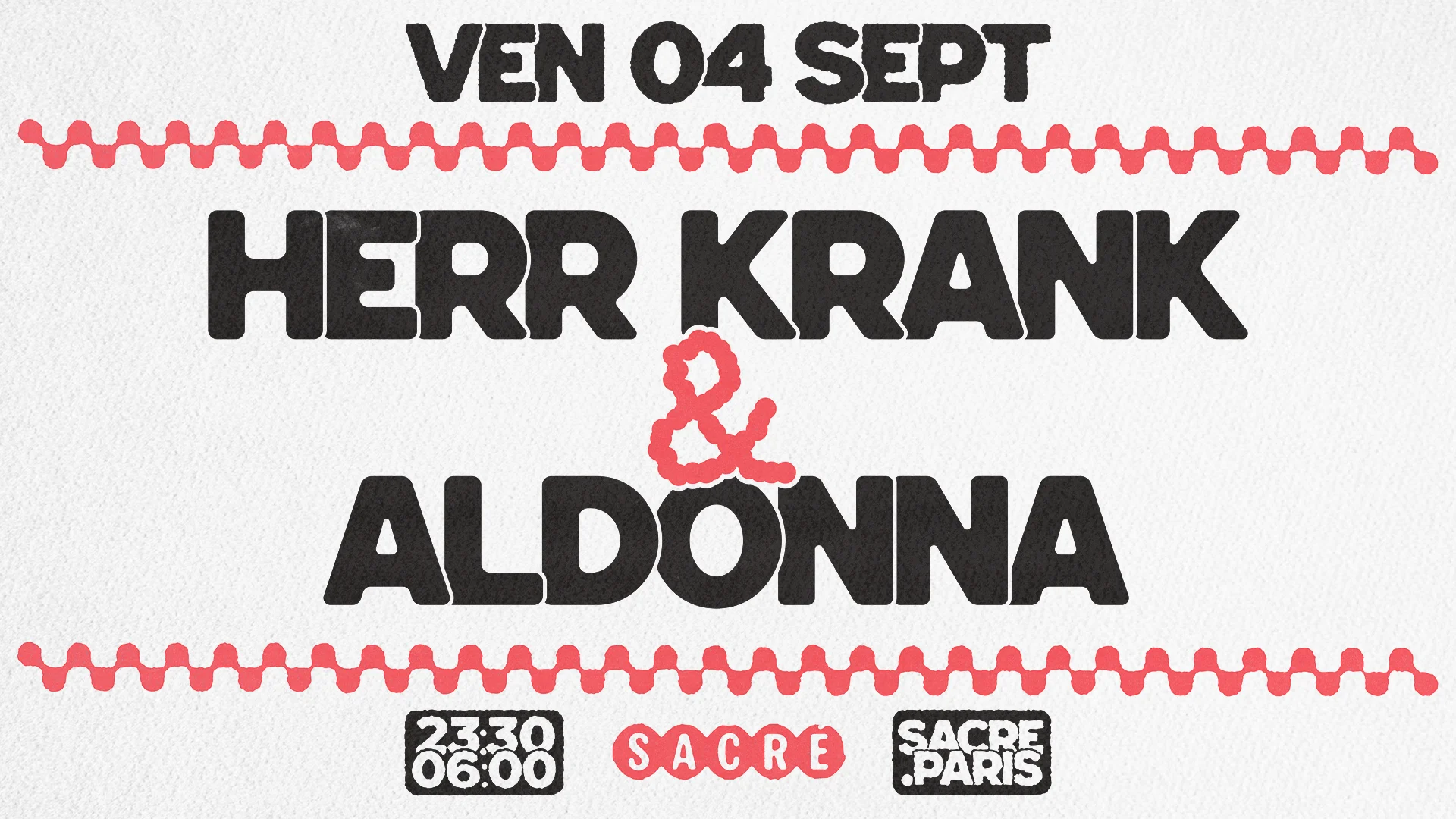 Sacré Présente : Herr Krank & Aldonna Cover