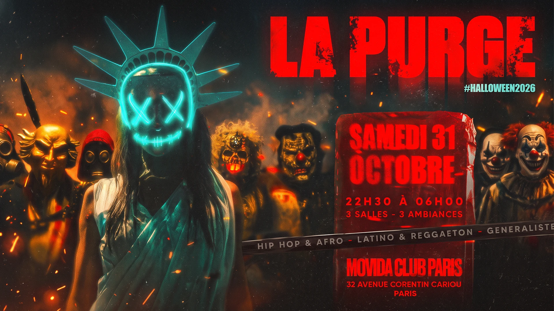 La Purge #Halloween2026 - 3 Salles / 3 Ambiances Cover