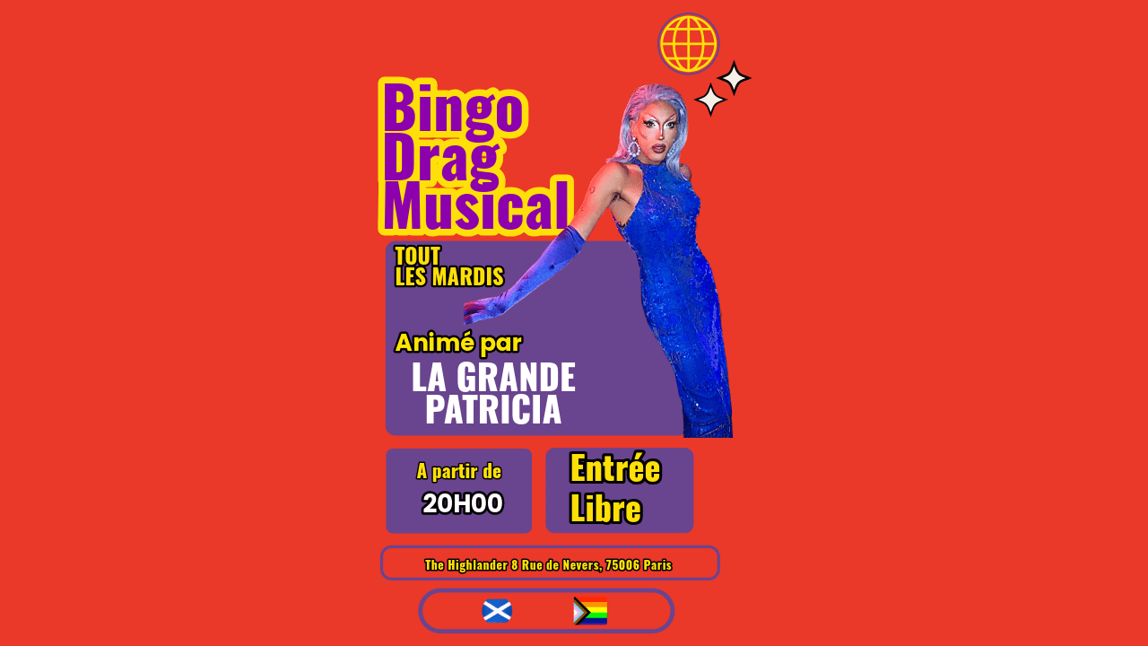Bingo Drag Musical : La Grande Patricia Cover